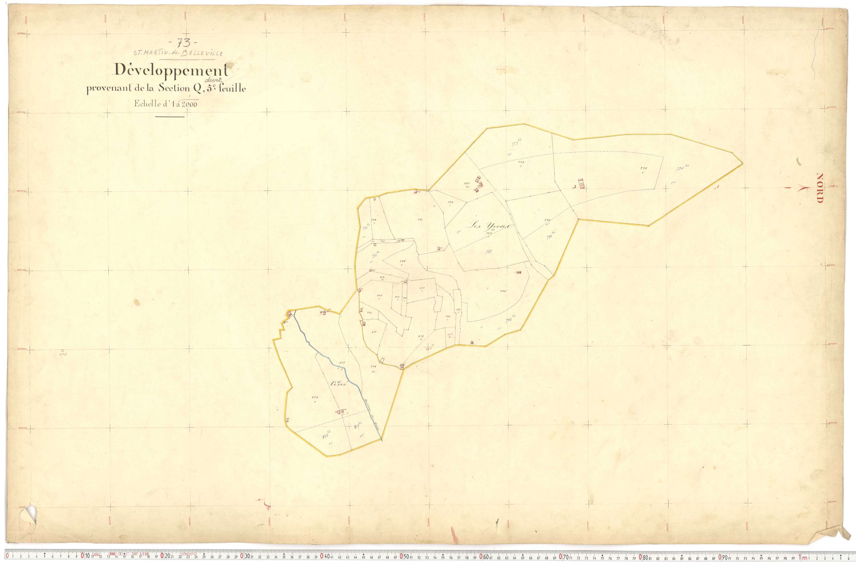 Saint-Martin-de-Belleville - Plans cadastraux du premier cadastre français.