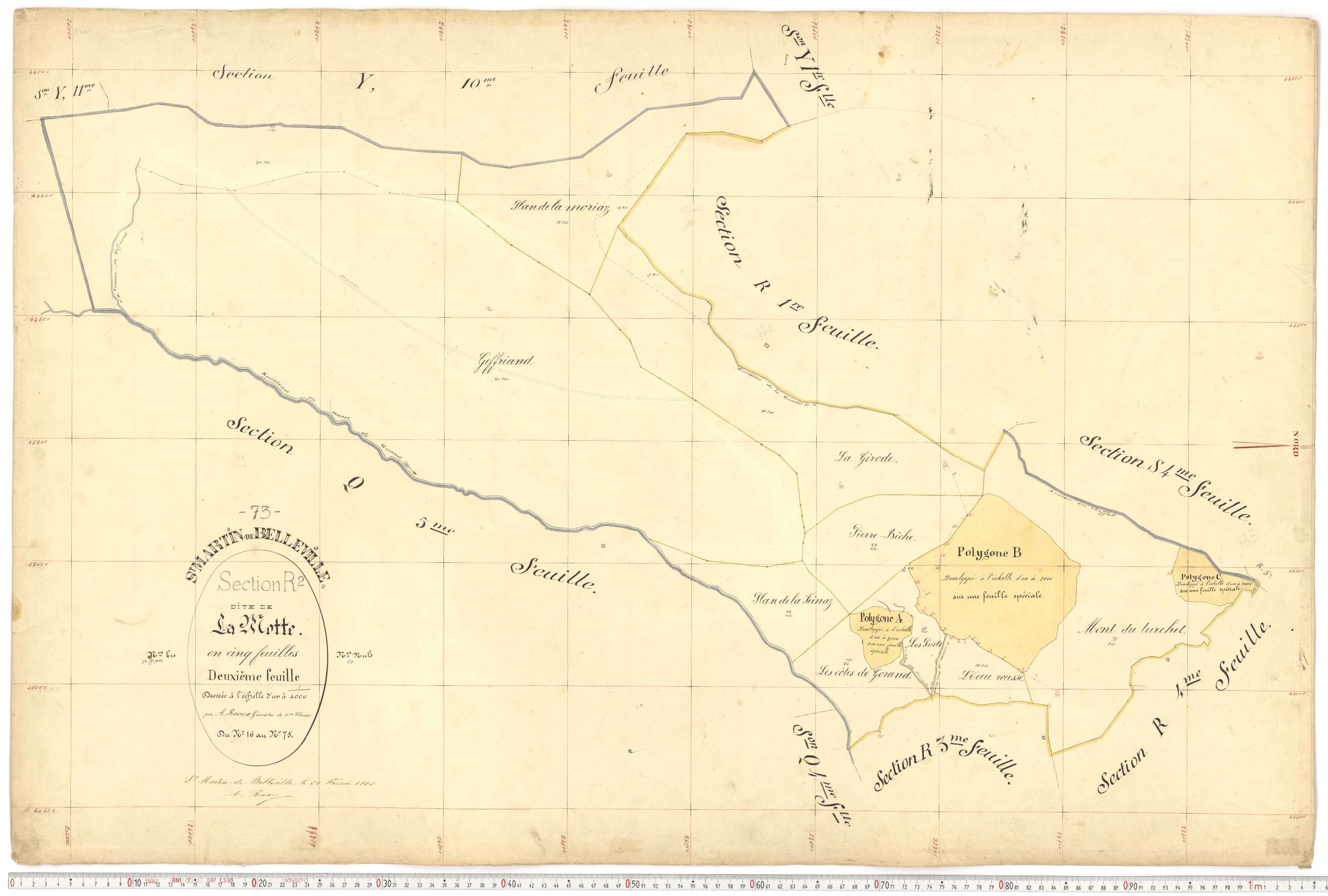 Saint-Martin-de-Belleville - Plans cadastraux du premier cadastre français.