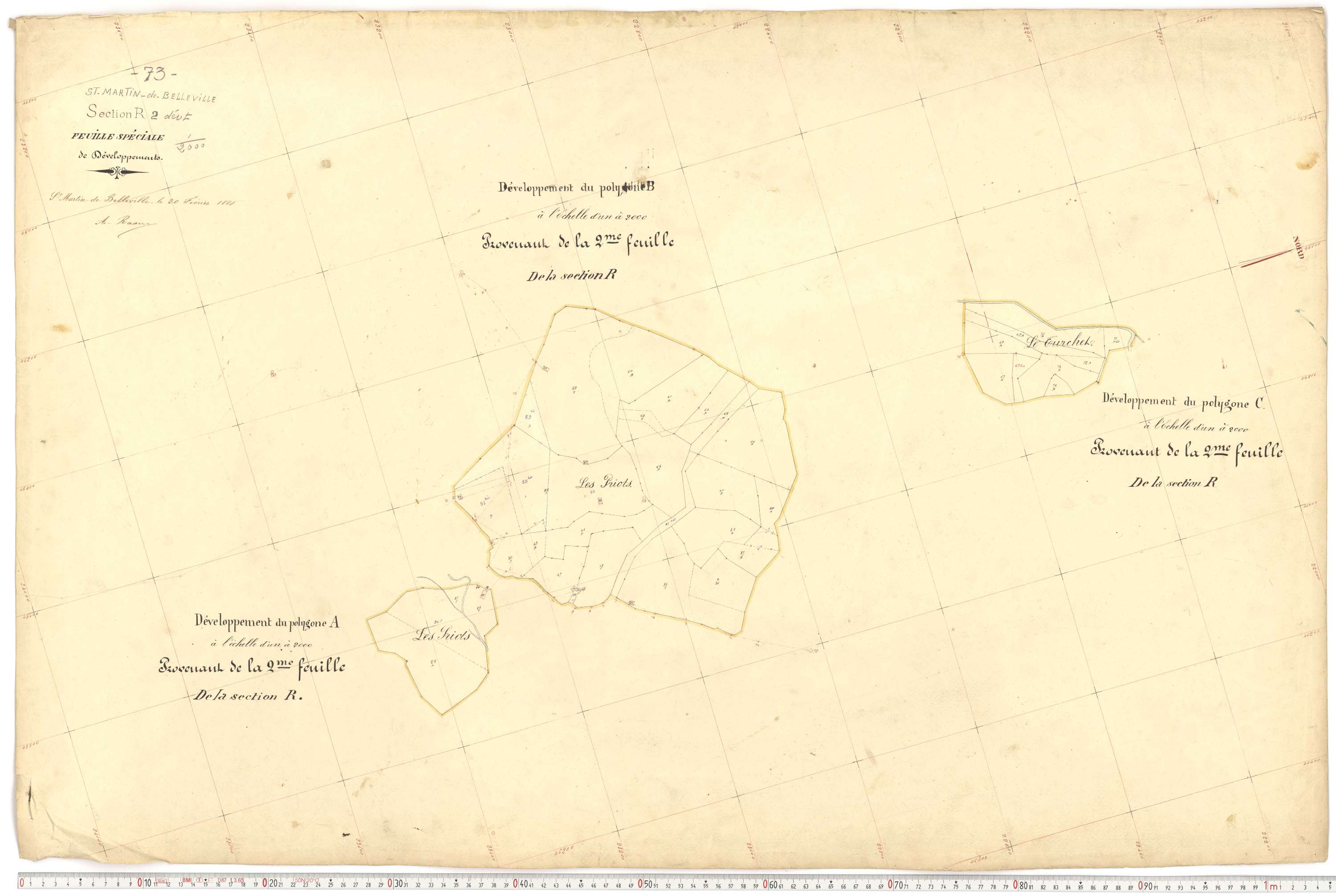 Saint-Martin-de-Belleville - Plans cadastraux du premier cadastre français.