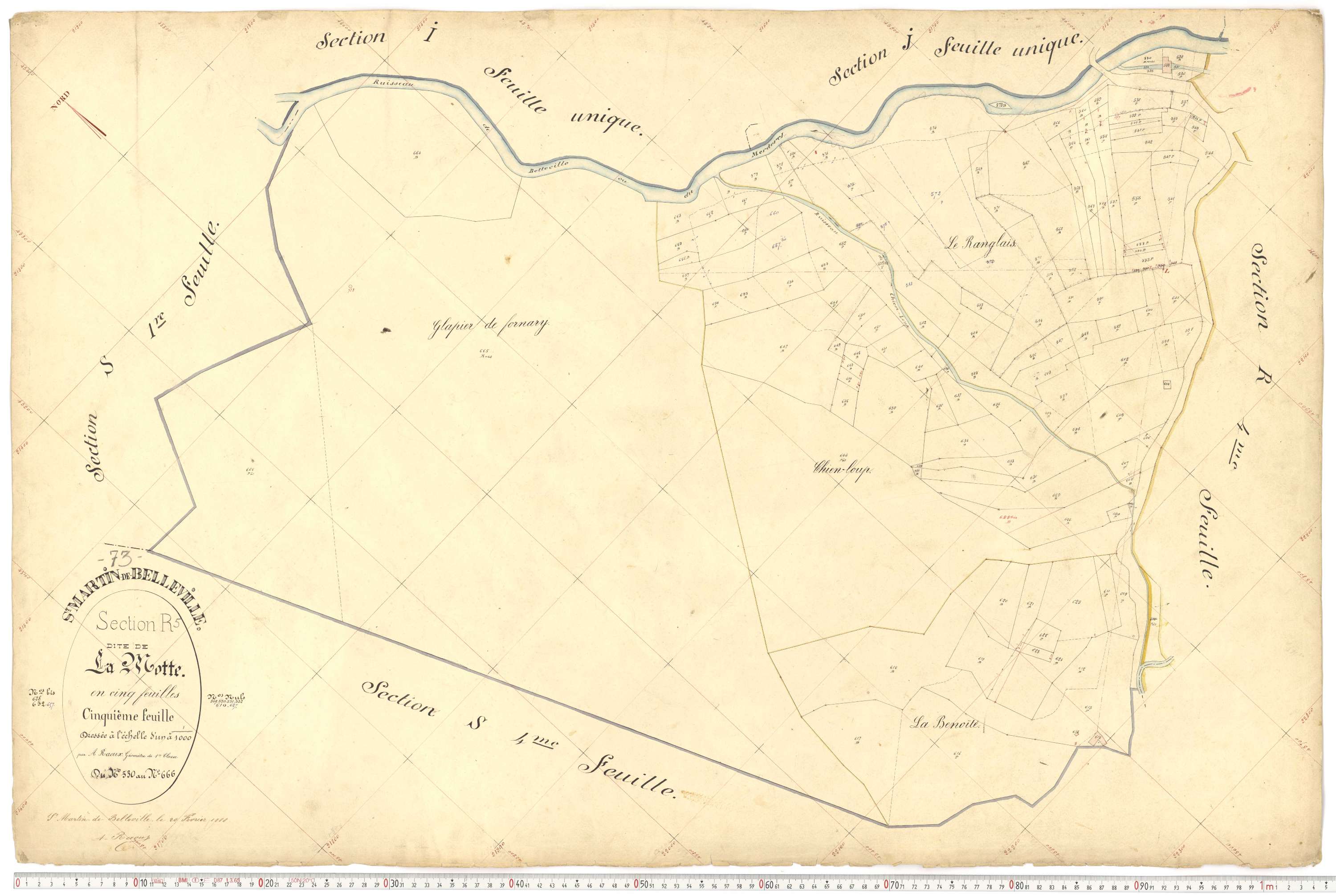 Saint-Martin-de-Belleville - Plans cadastraux du premier cadastre français.