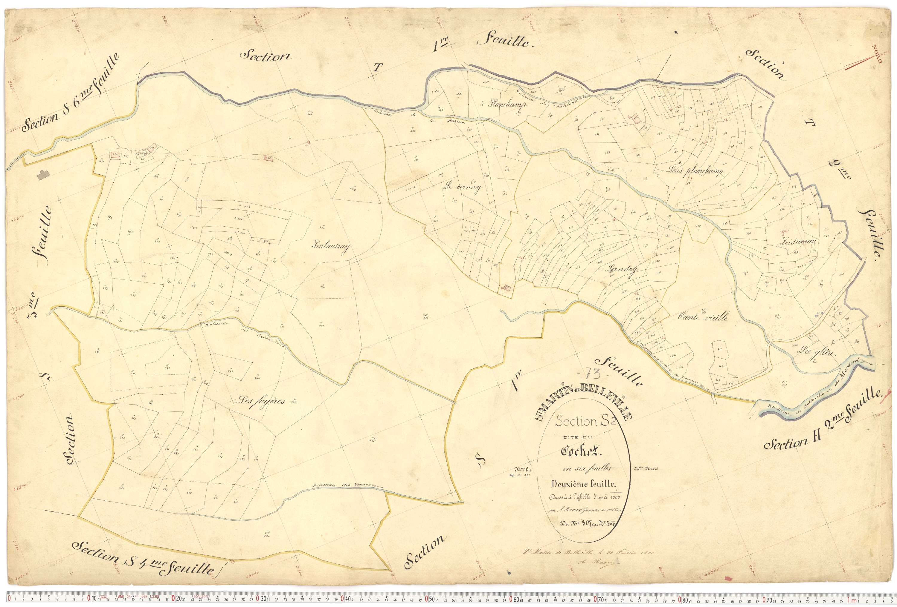 Saint-Martin-de-Belleville - Plans cadastraux du premier cadastre français.