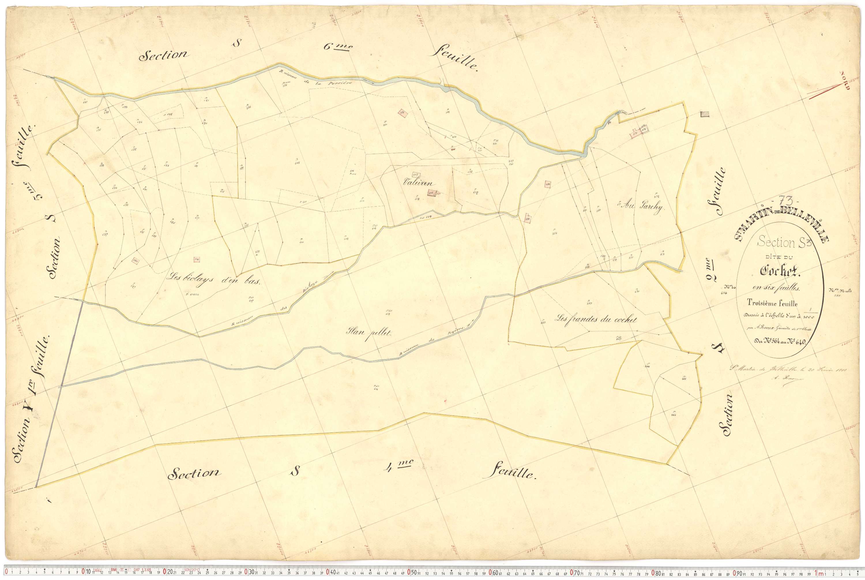 Saint-Martin-de-Belleville - Plans cadastraux du premier cadastre français.
