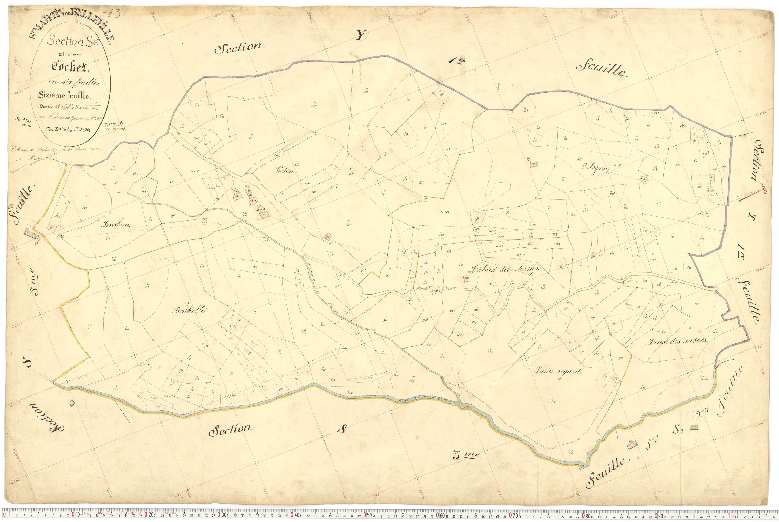 Saint-Martin-de-Belleville - Plans cadastraux du premier cadastre français.