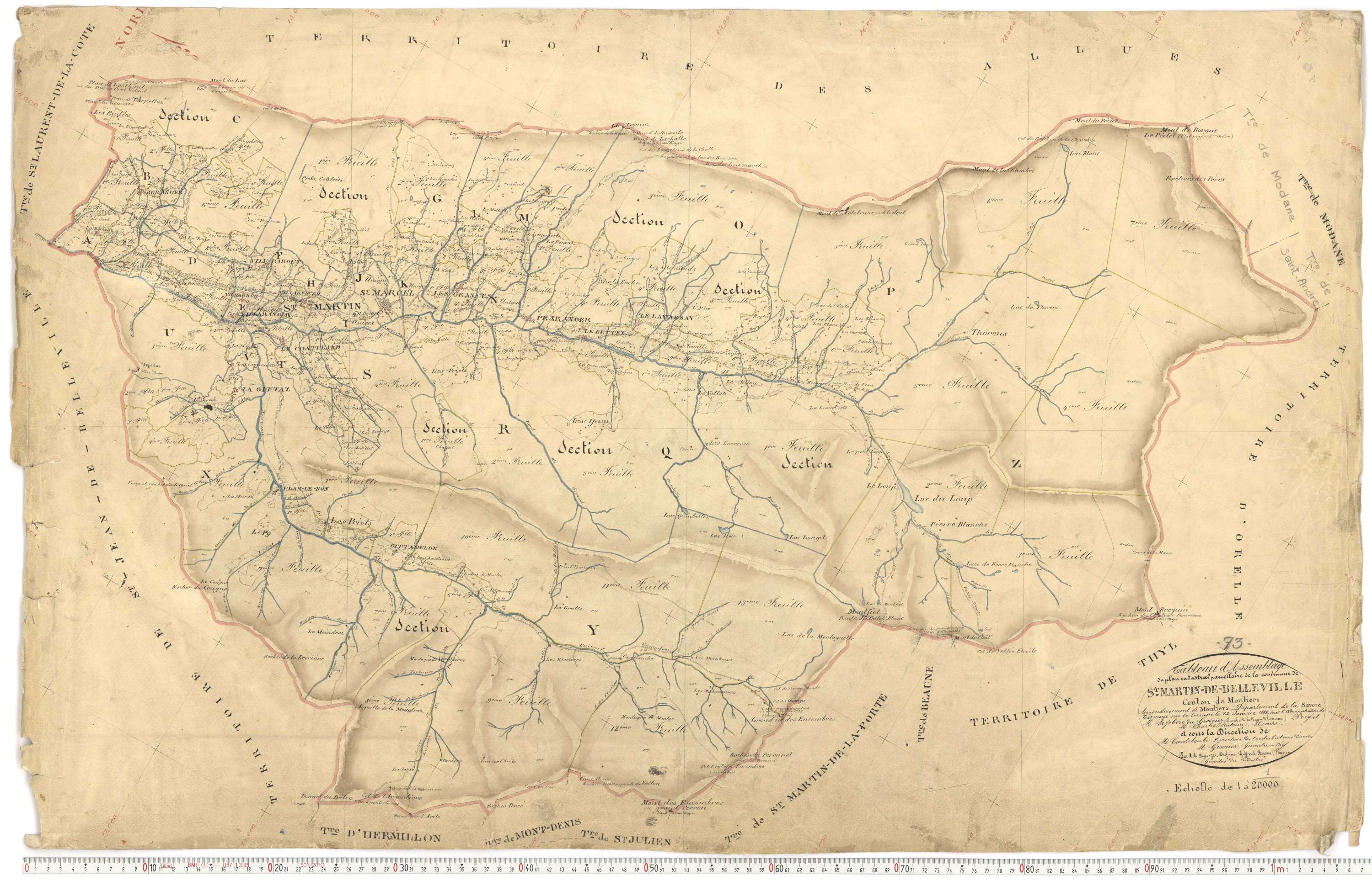 Saint-Martin-de-Belleville - Plans cadastraux du premier cadastre français.