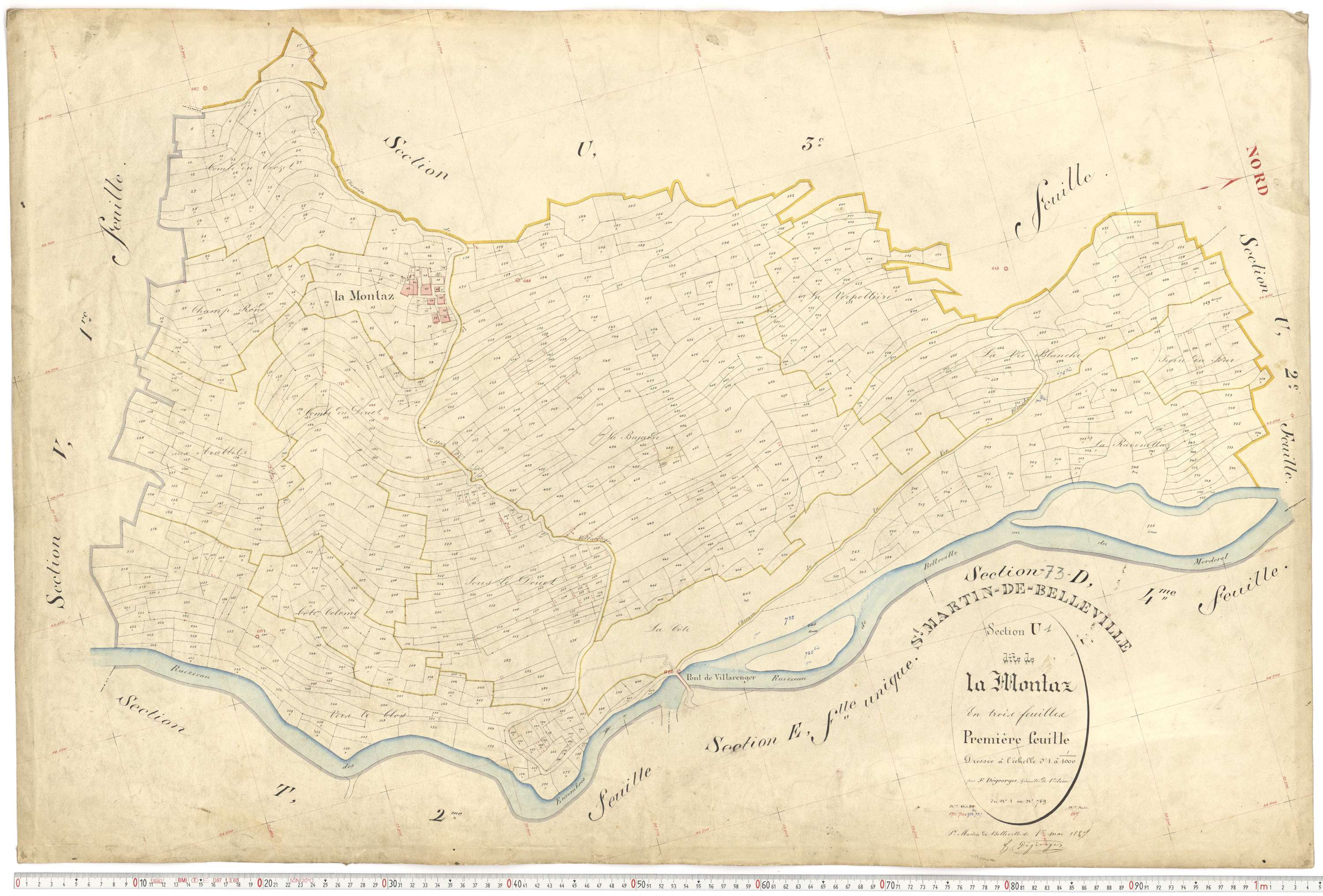 Saint-Martin-de-Belleville - Plans cadastraux du premier cadastre français.