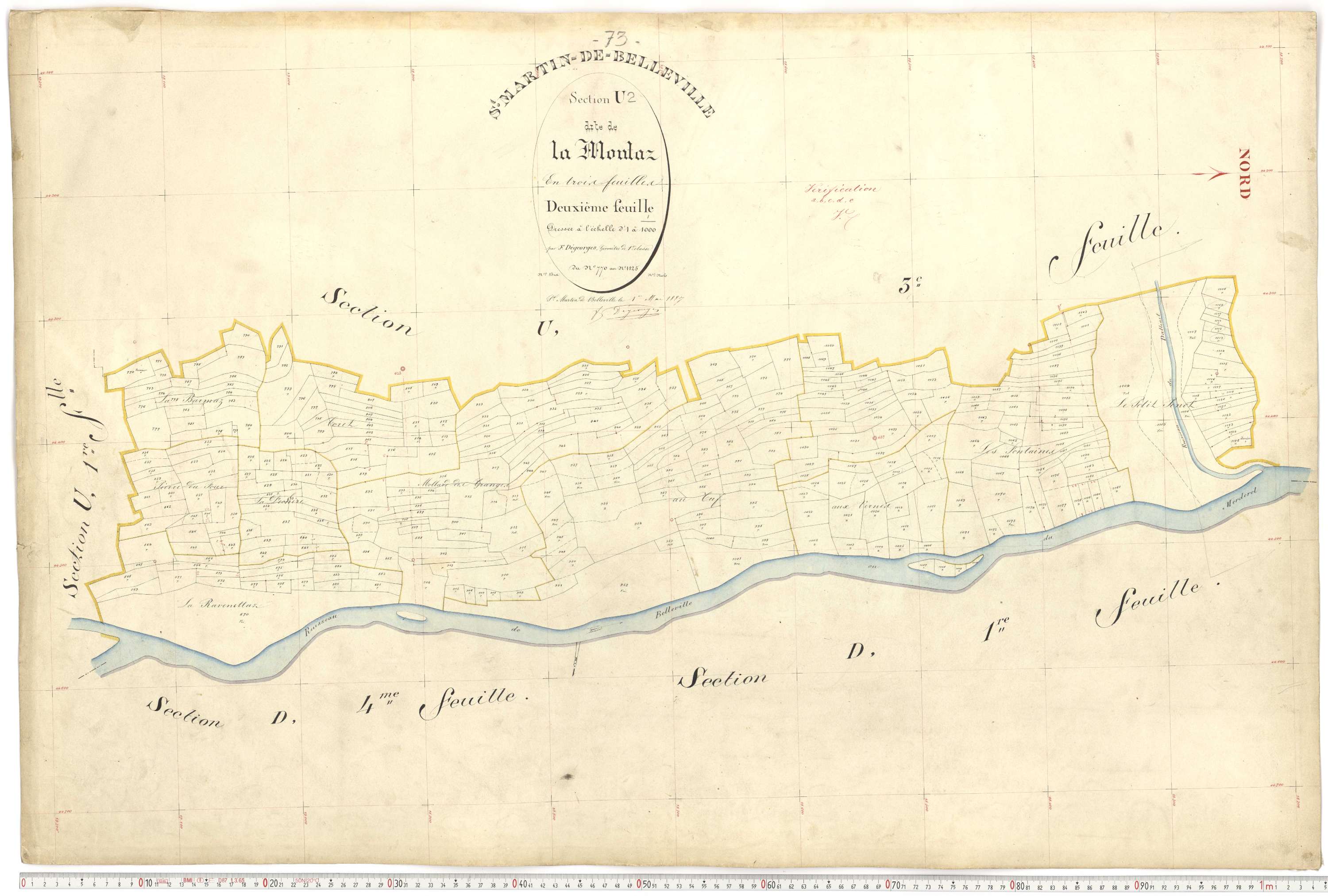 Saint-Martin-de-Belleville - Plans cadastraux du premier cadastre français.