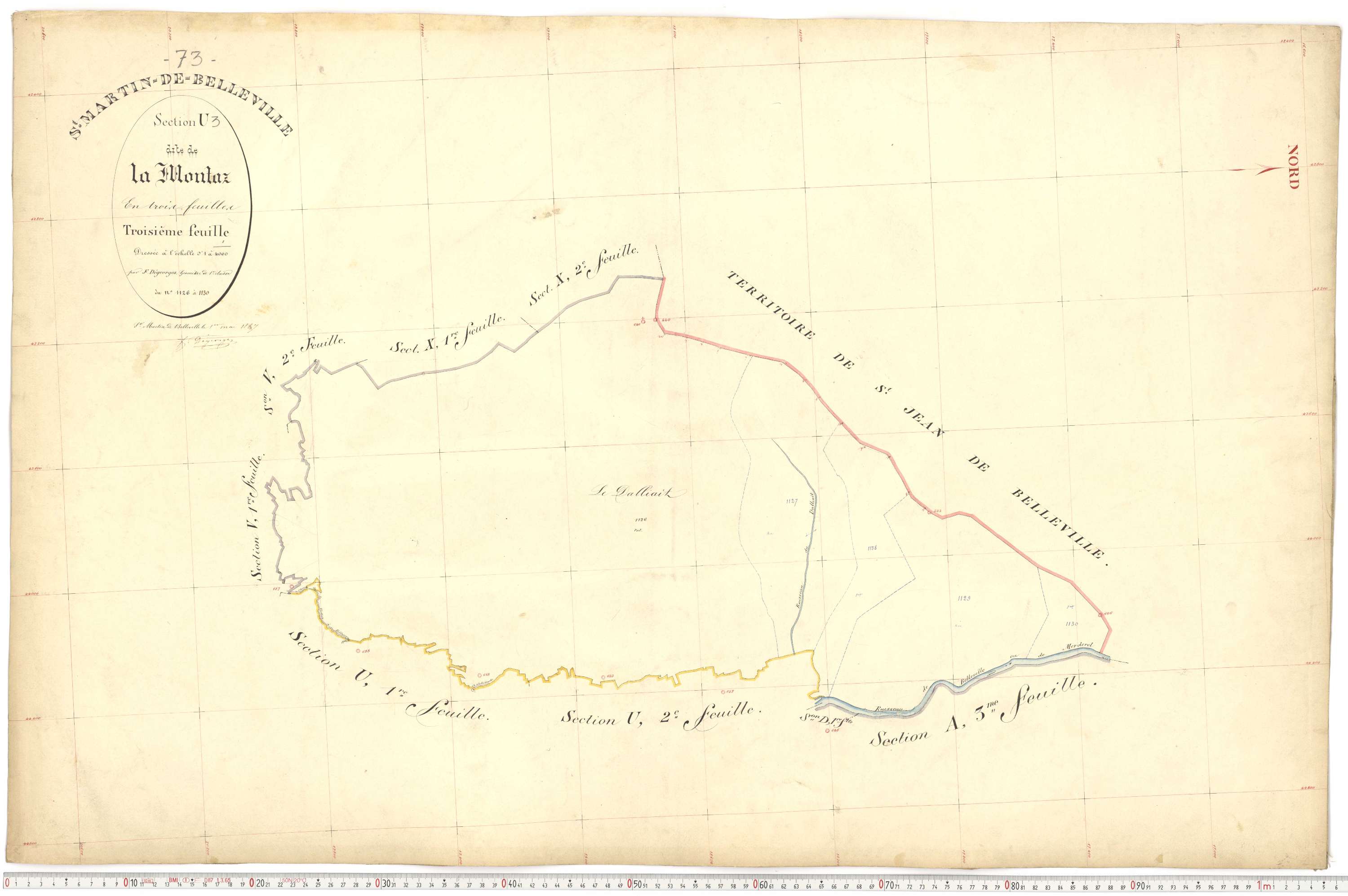 Saint-Martin-de-Belleville - Plans cadastraux du premier cadastre français.