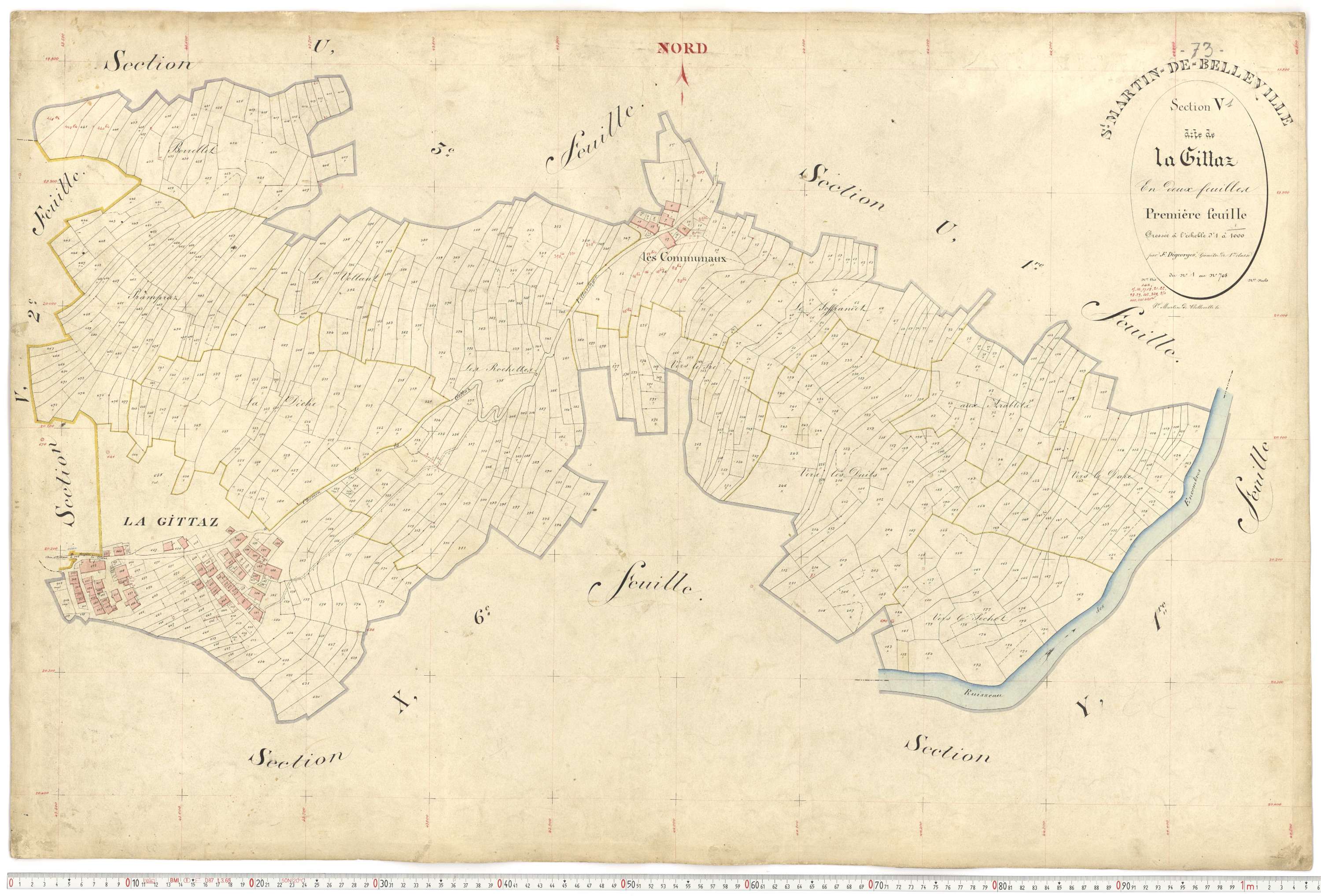Saint-Martin-de-Belleville - Plans cadastraux du premier cadastre français.