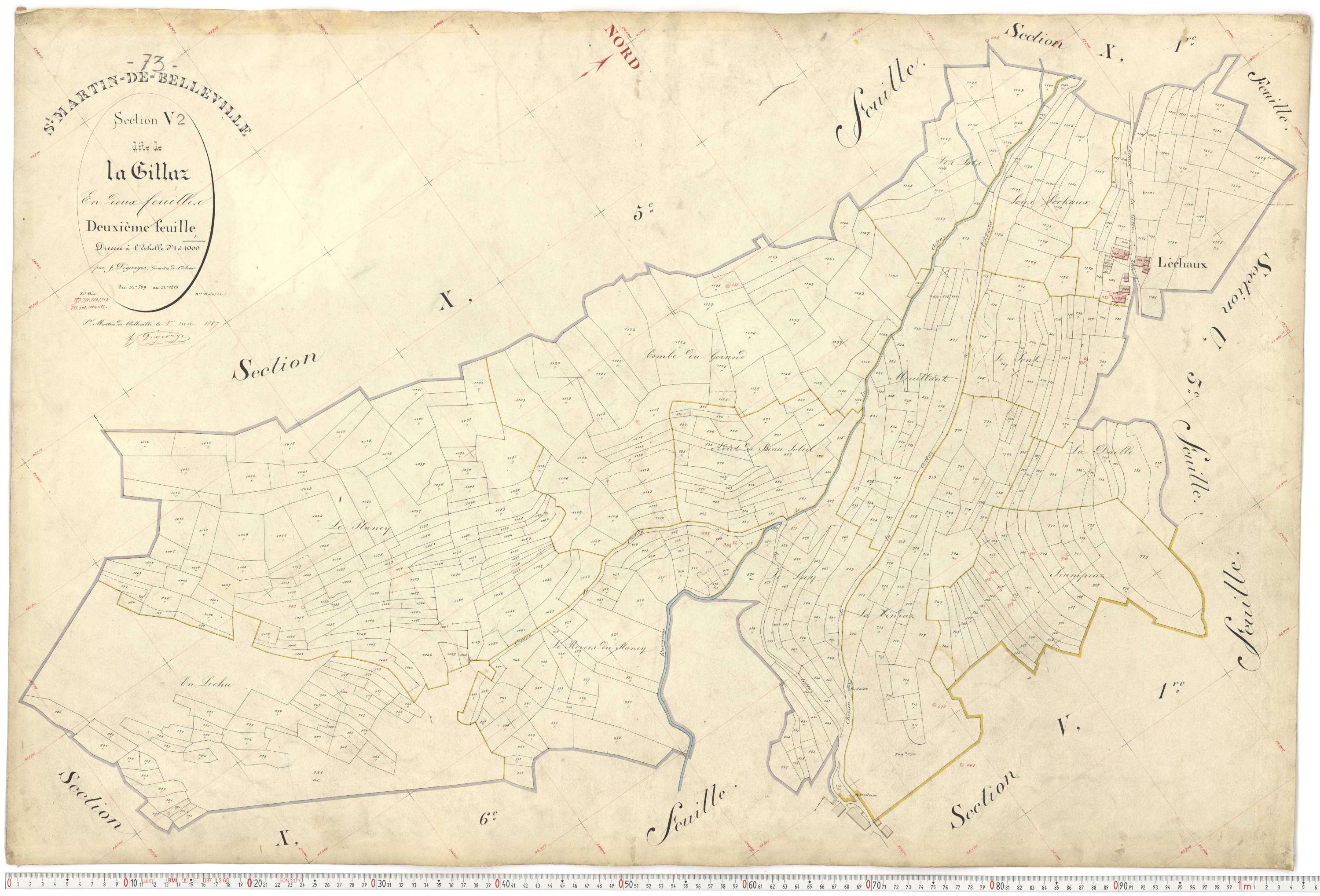 Saint-Martin-de-Belleville - Plans cadastraux du premier cadastre français.
