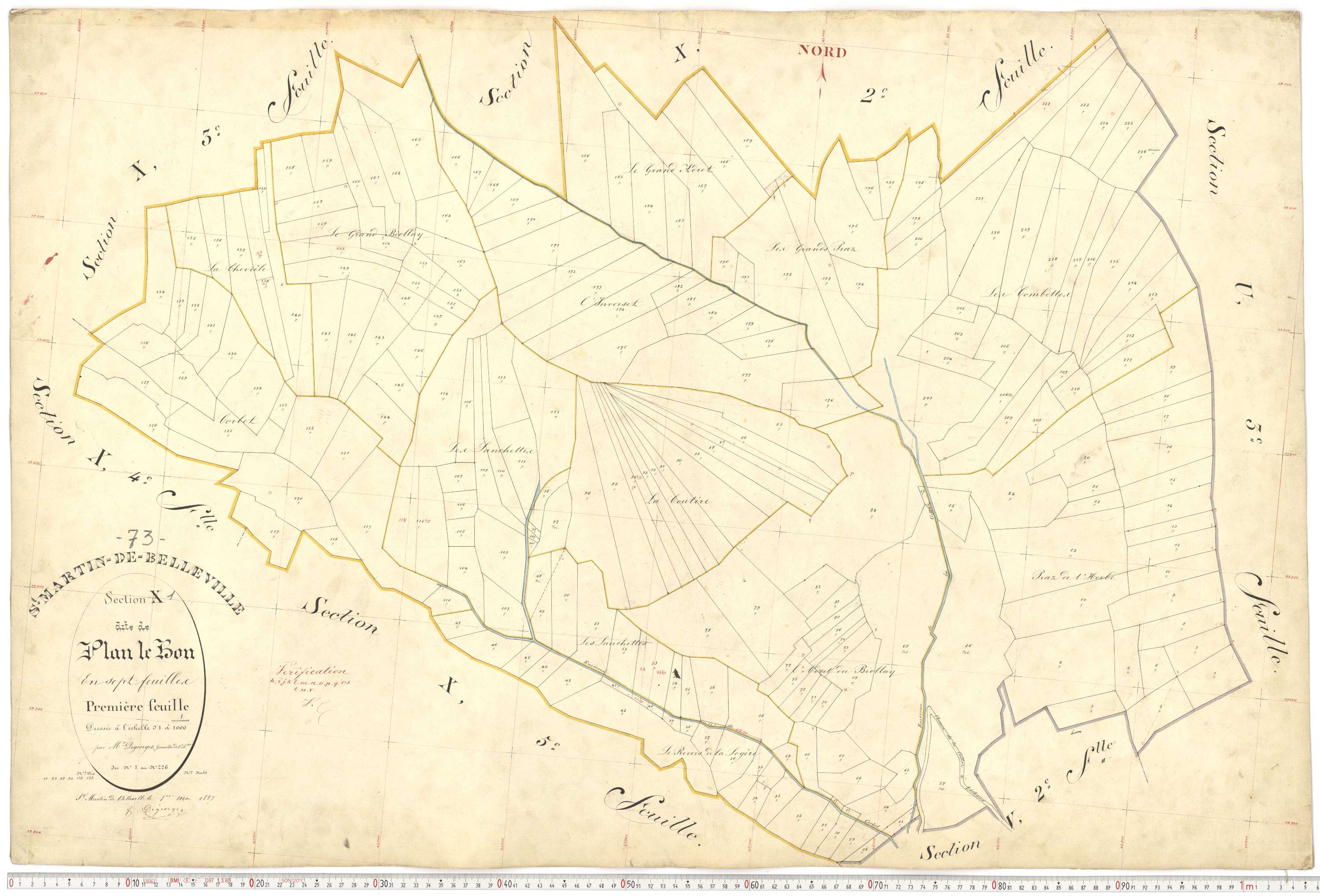 Saint-Martin-de-Belleville - Plans cadastraux du premier cadastre français.