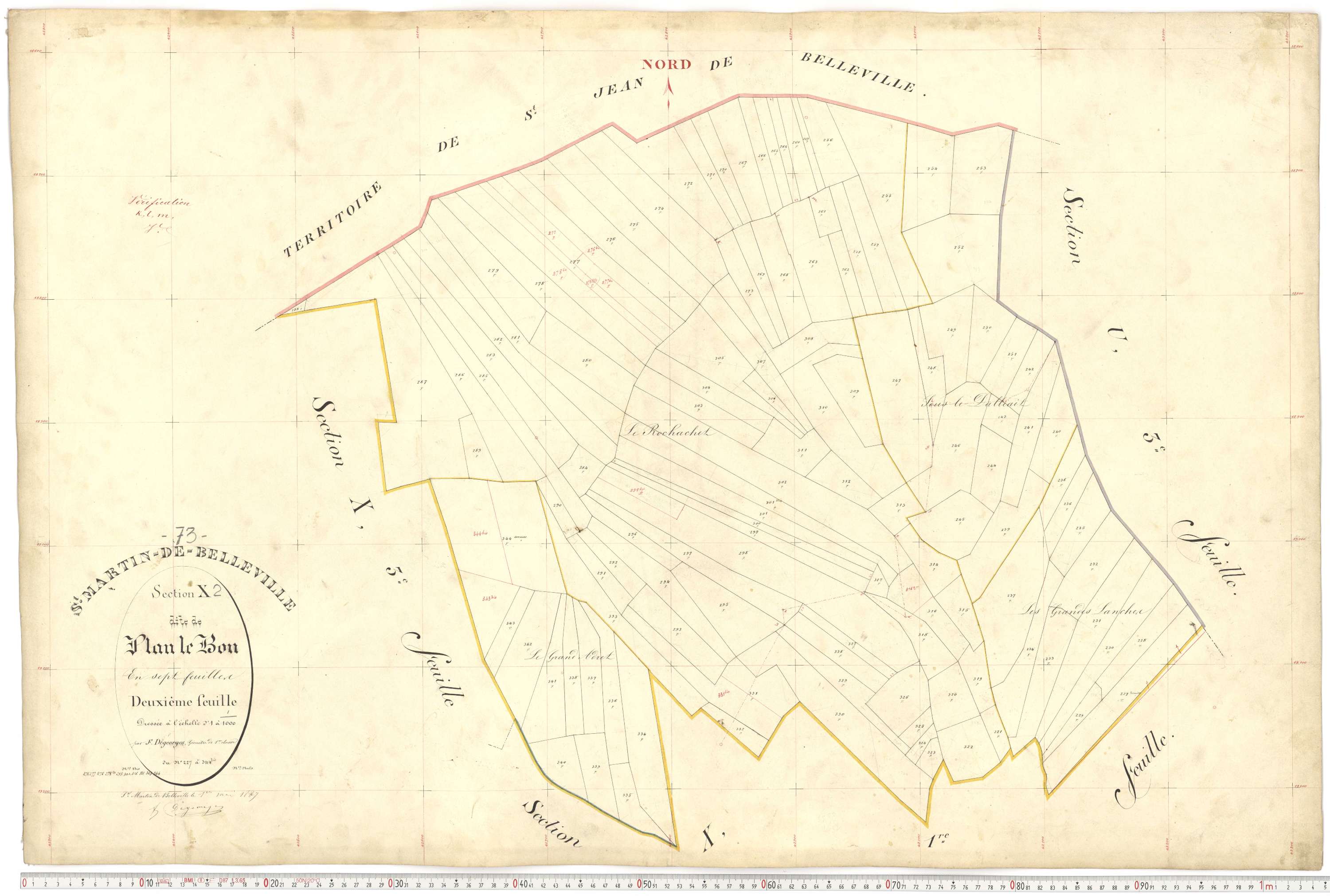Saint-Martin-de-Belleville - Plans cadastraux du premier cadastre français.