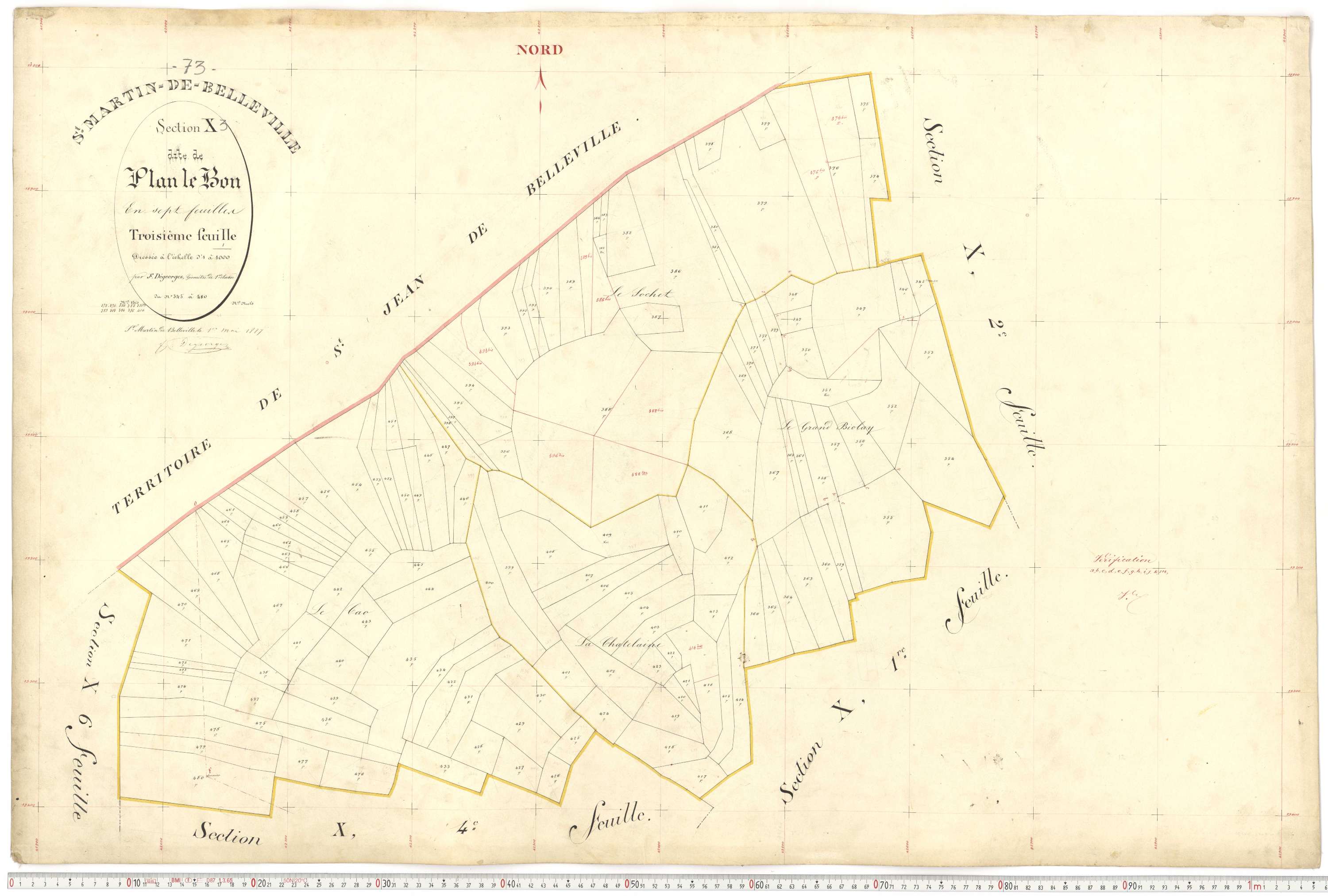 Saint-Martin-de-Belleville - Plans cadastraux du premier cadastre français.