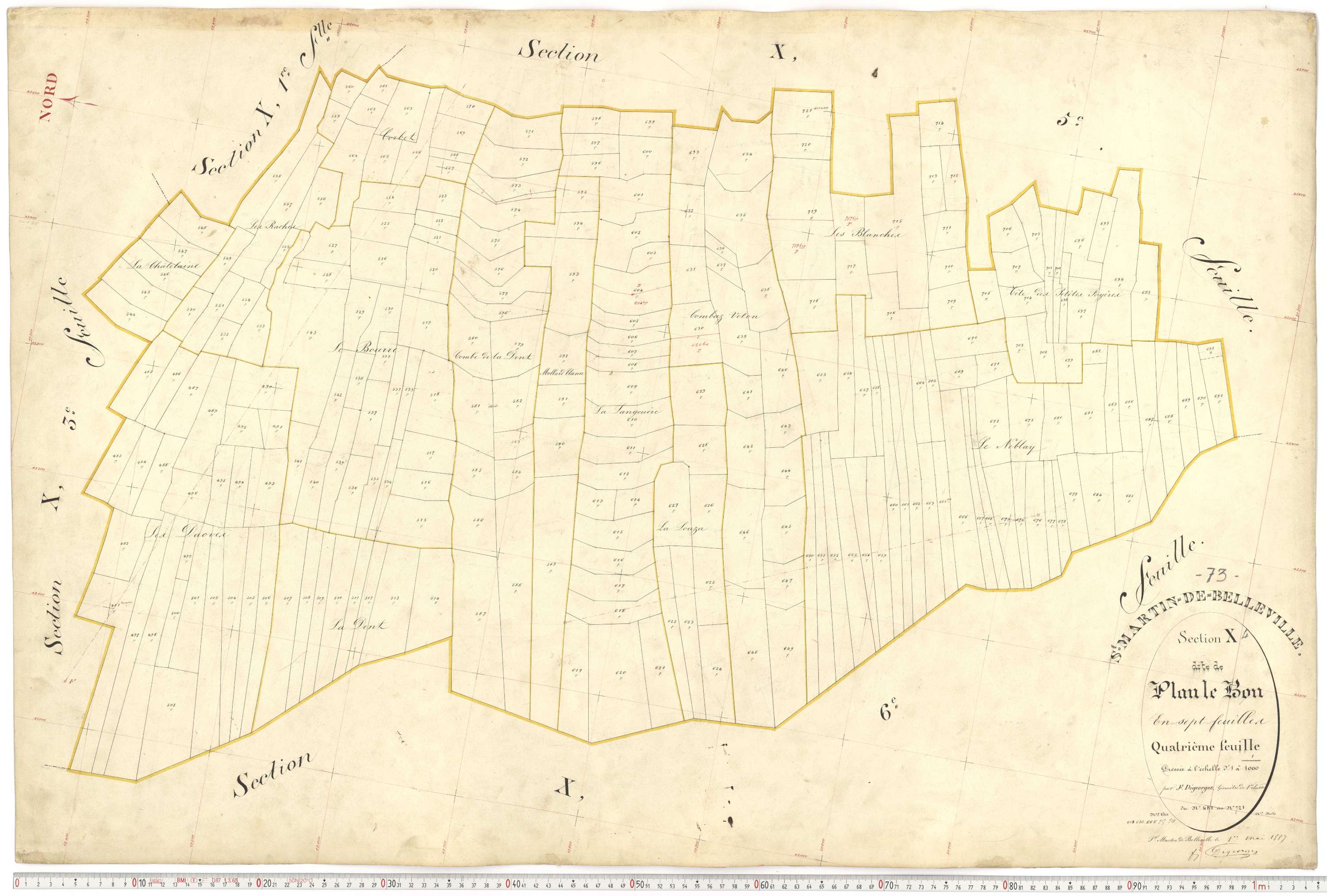 Saint-Martin-de-Belleville - Plans cadastraux du premier cadastre français.