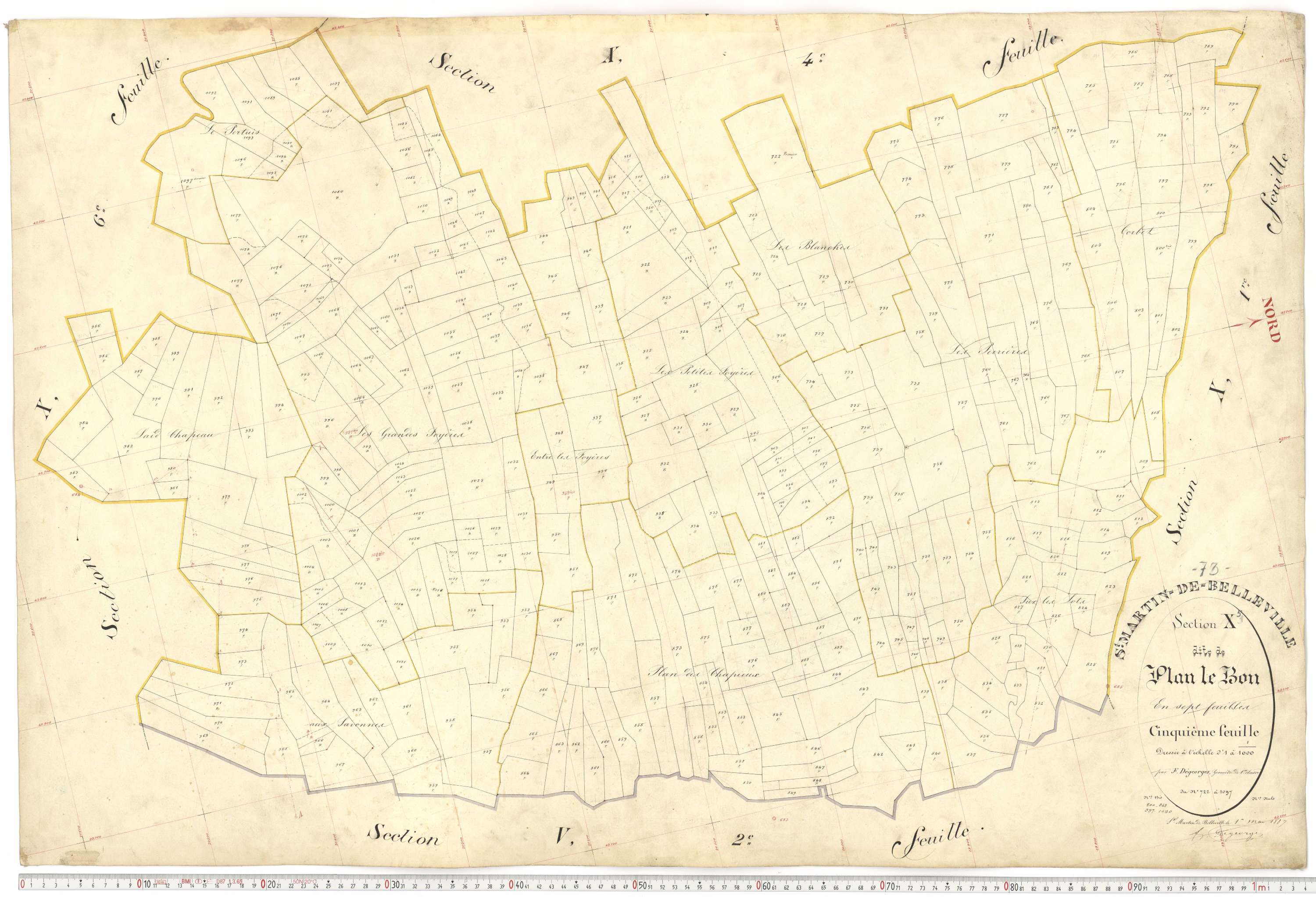 Saint-Martin-de-Belleville - Plans cadastraux du premier cadastre français.