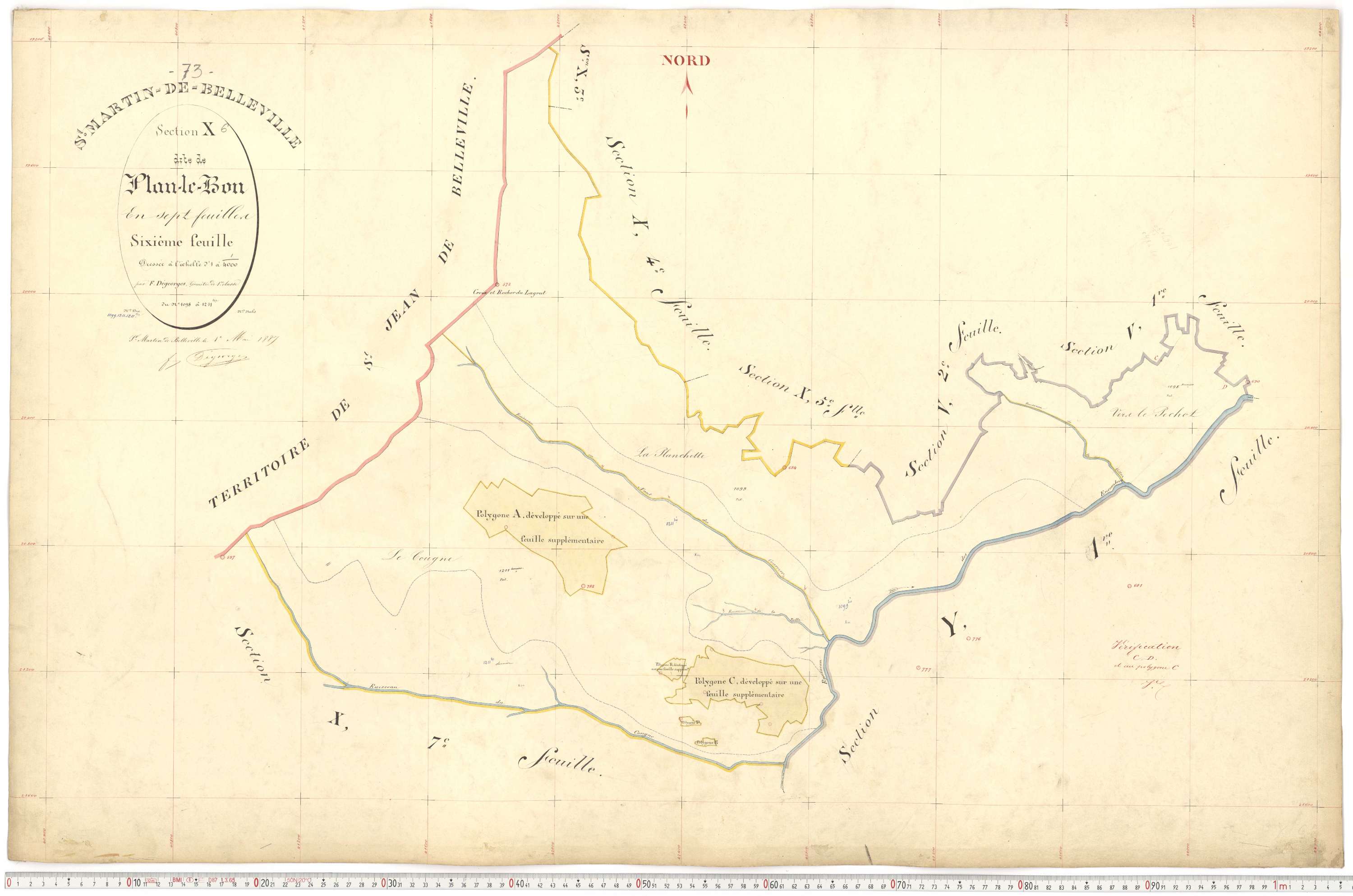 Saint-Martin-de-Belleville - Plans cadastraux du premier cadastre français.