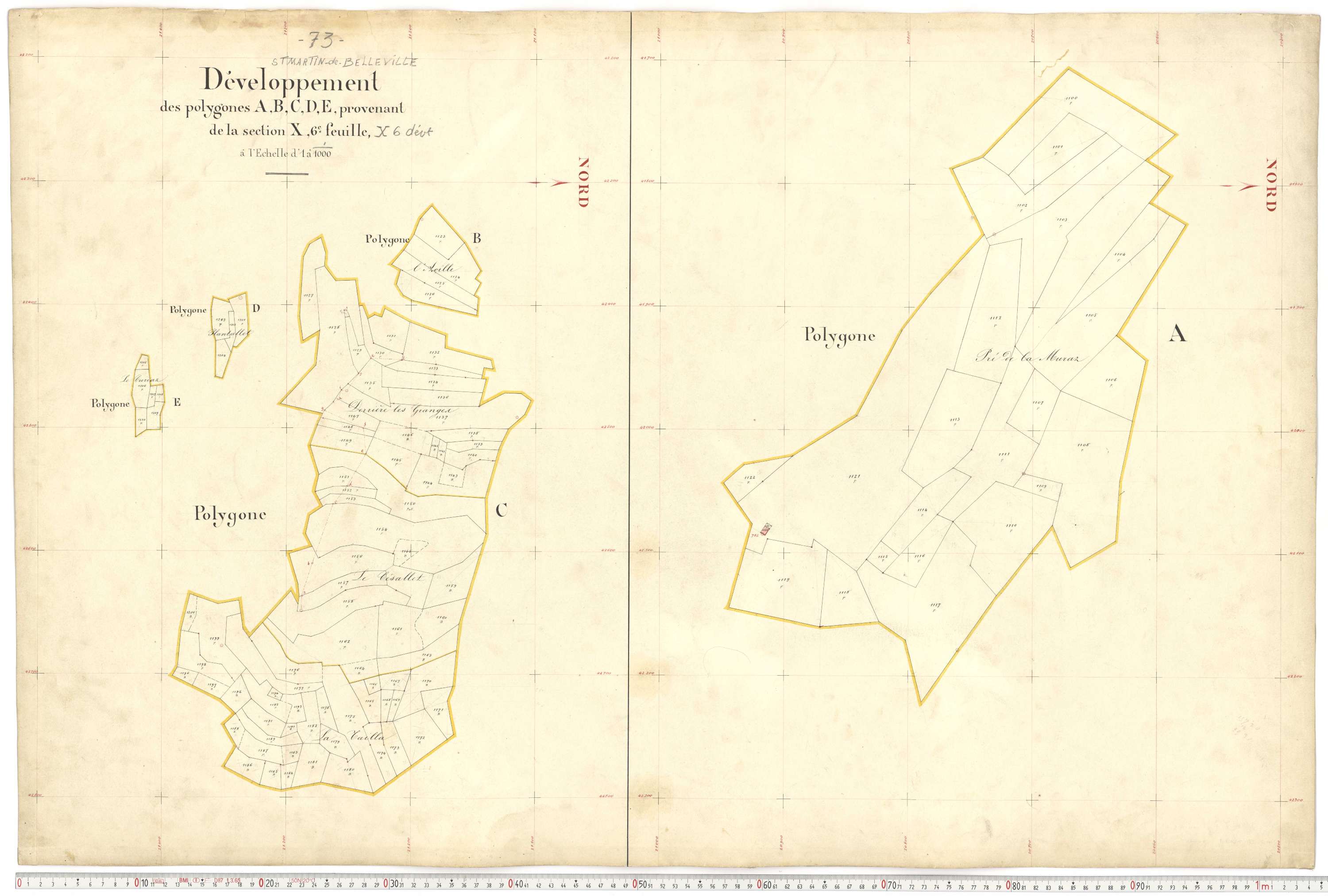 Saint-Martin-de-Belleville - Plans cadastraux du premier cadastre français.