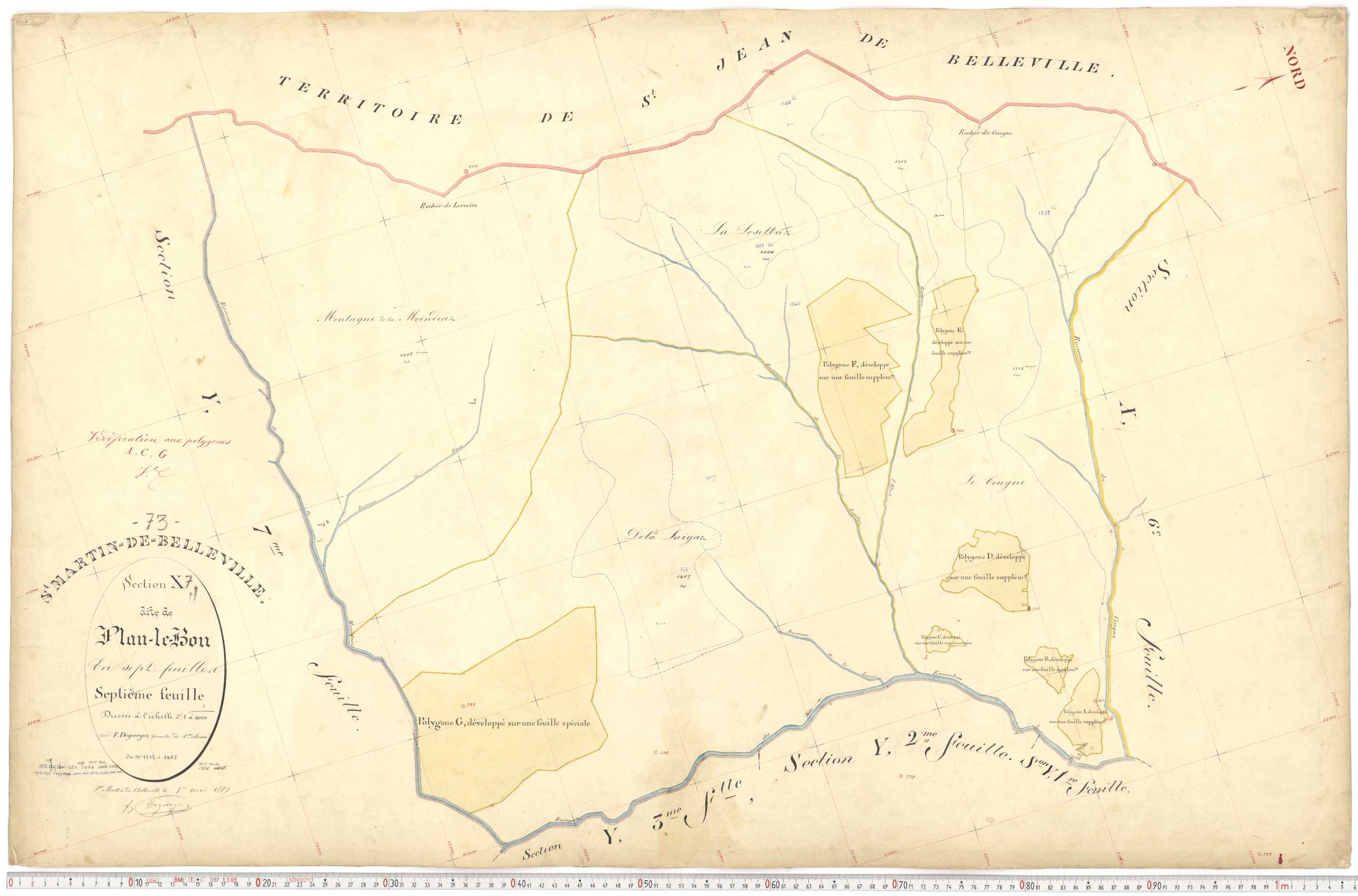 Saint-Martin-de-Belleville - Plans cadastraux du premier cadastre français.