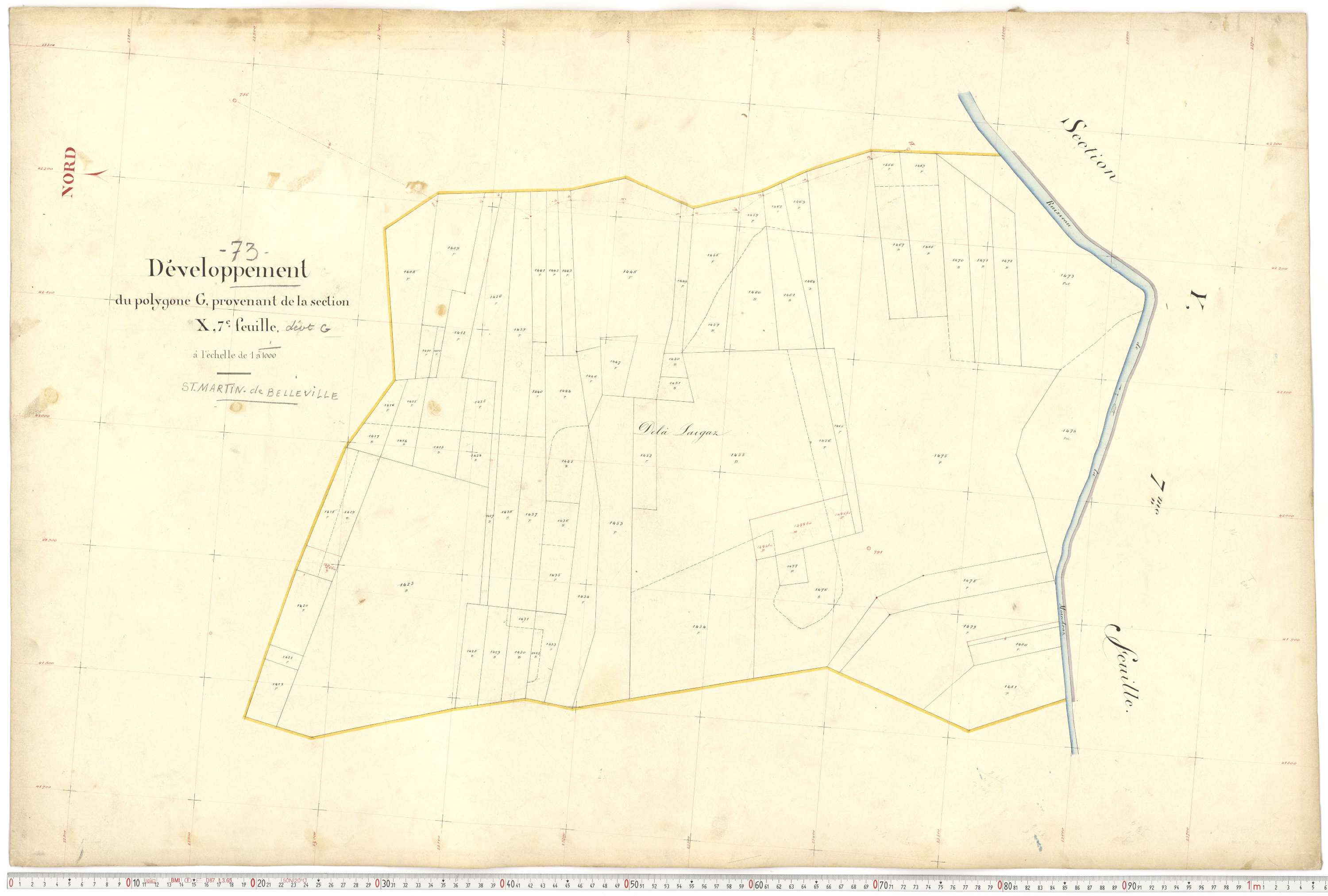 Saint-Martin-de-Belleville - Plans cadastraux du premier cadastre français.