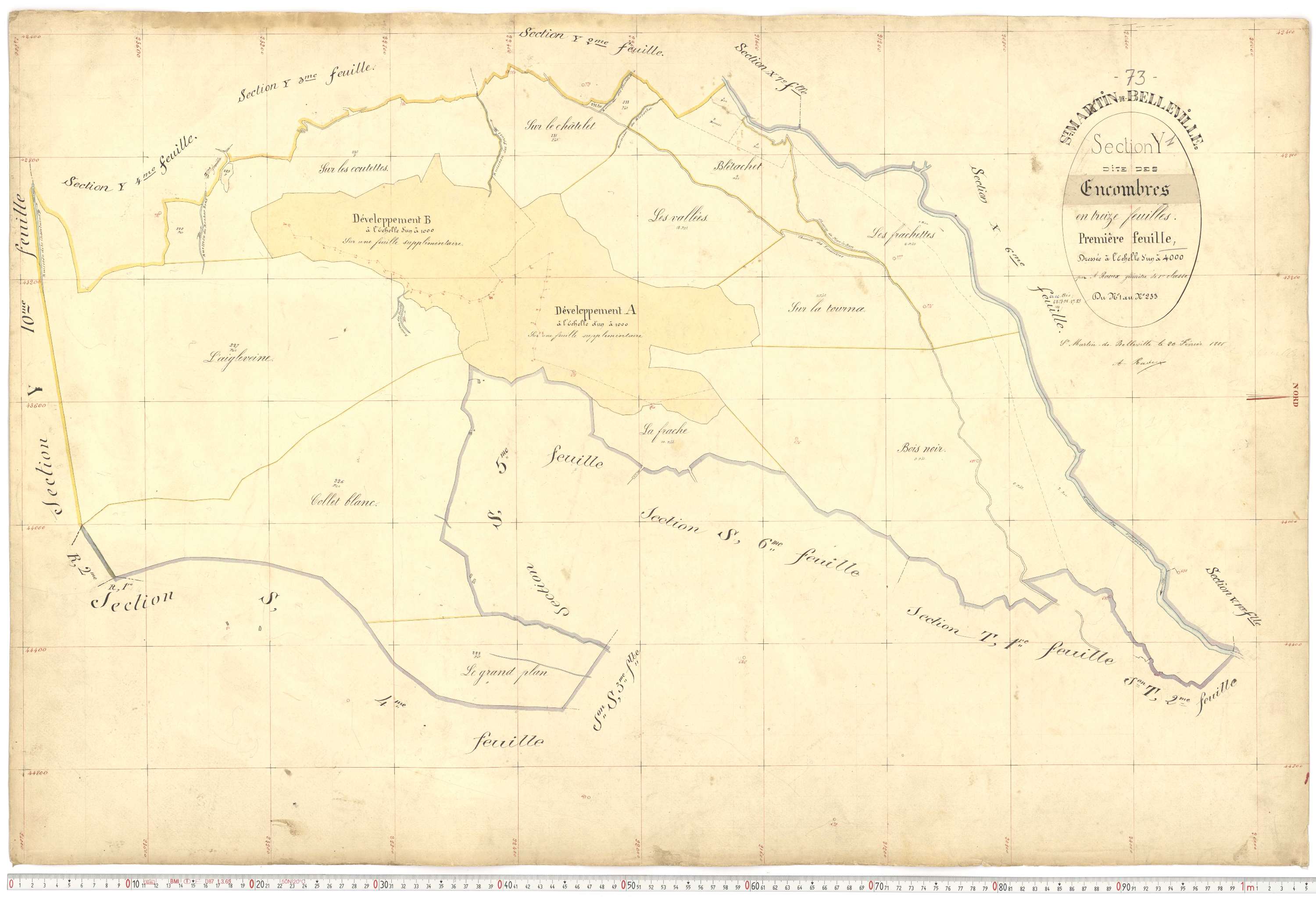 Saint-Martin-de-Belleville - Plans cadastraux du premier cadastre français.