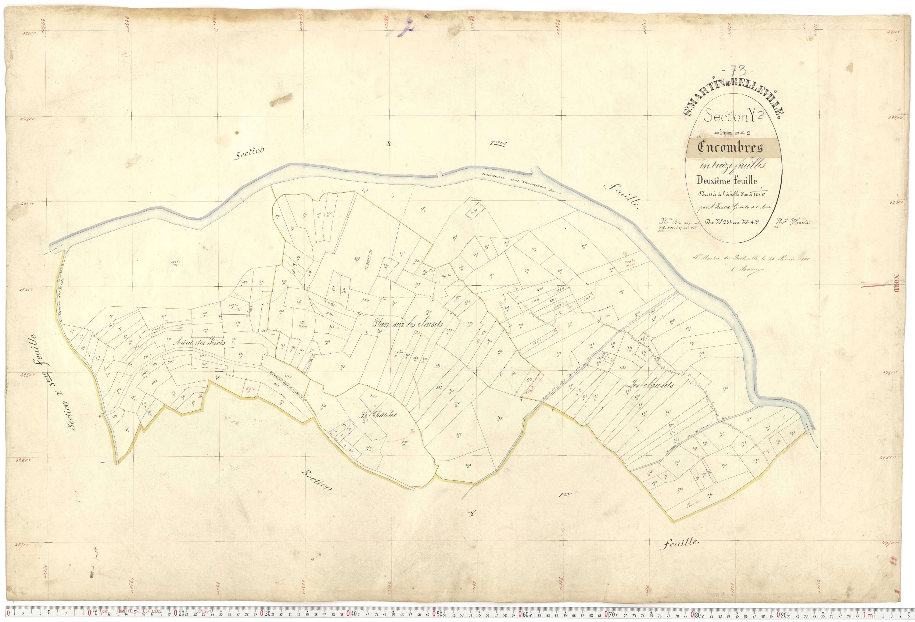 Saint-Martin-de-Belleville - Plans cadastraux du premier cadastre français.