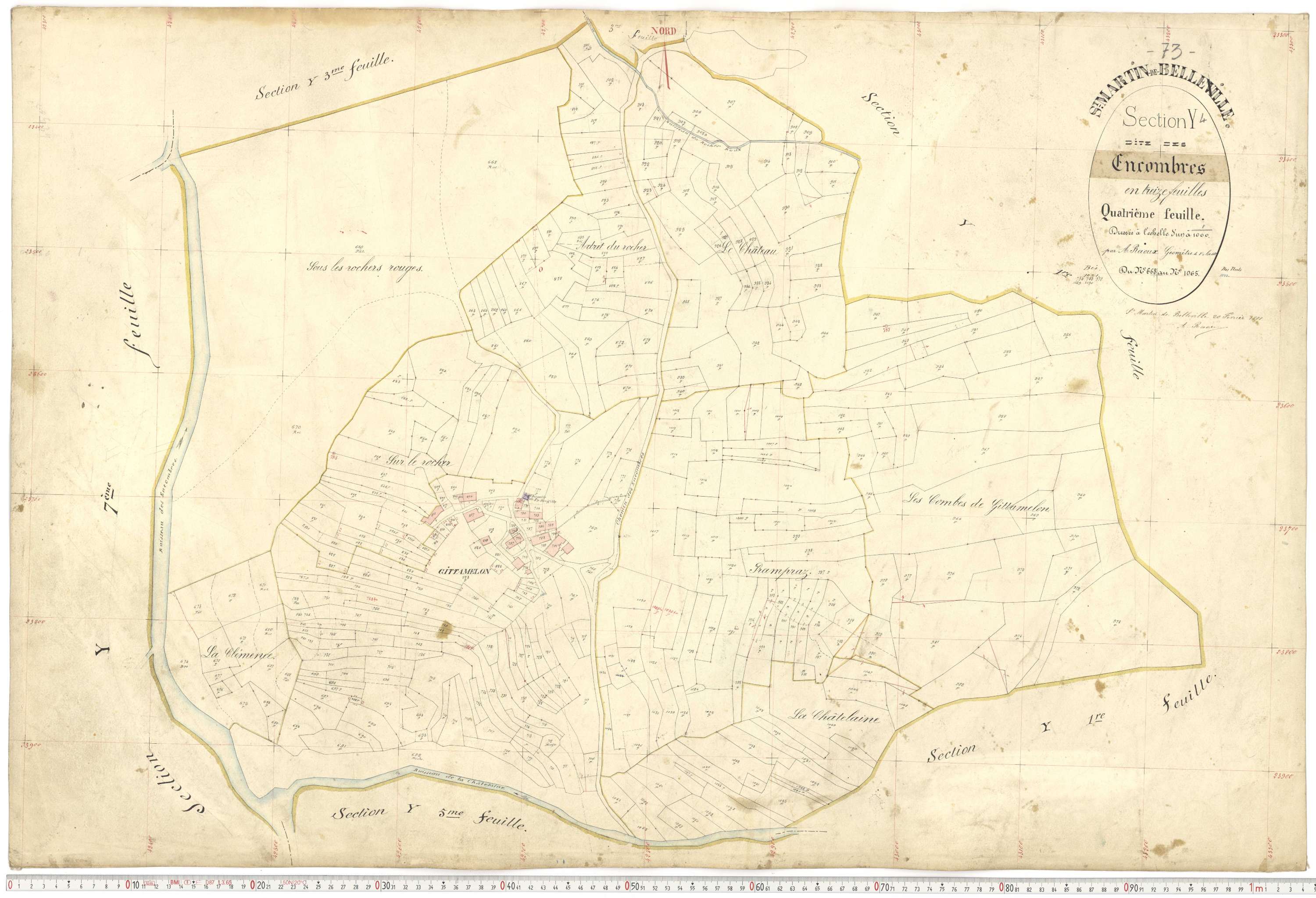 Saint-Martin-de-Belleville - Plans cadastraux du premier cadastre français.