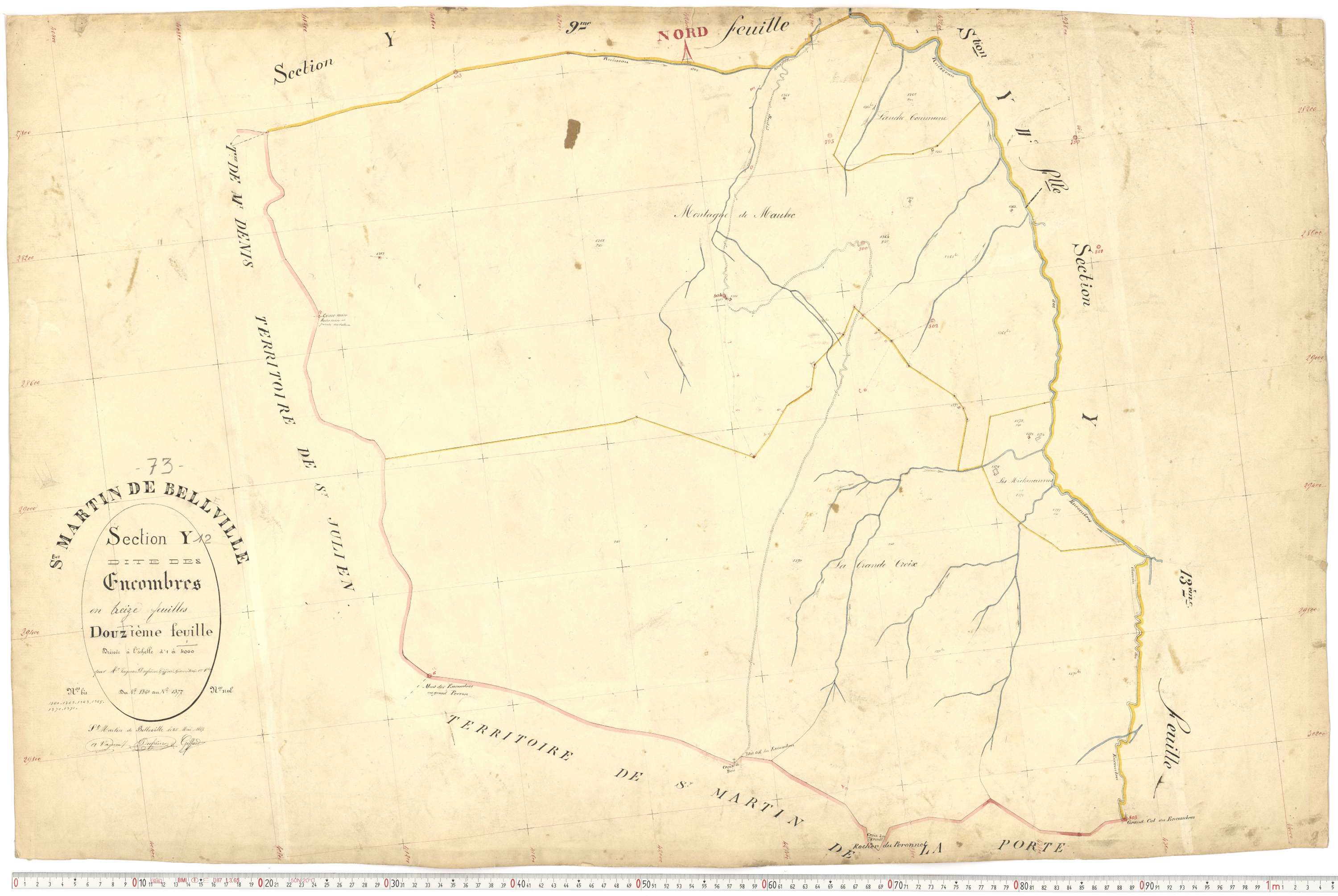 Saint-Martin-de-Belleville - Plans cadastraux du premier cadastre français.