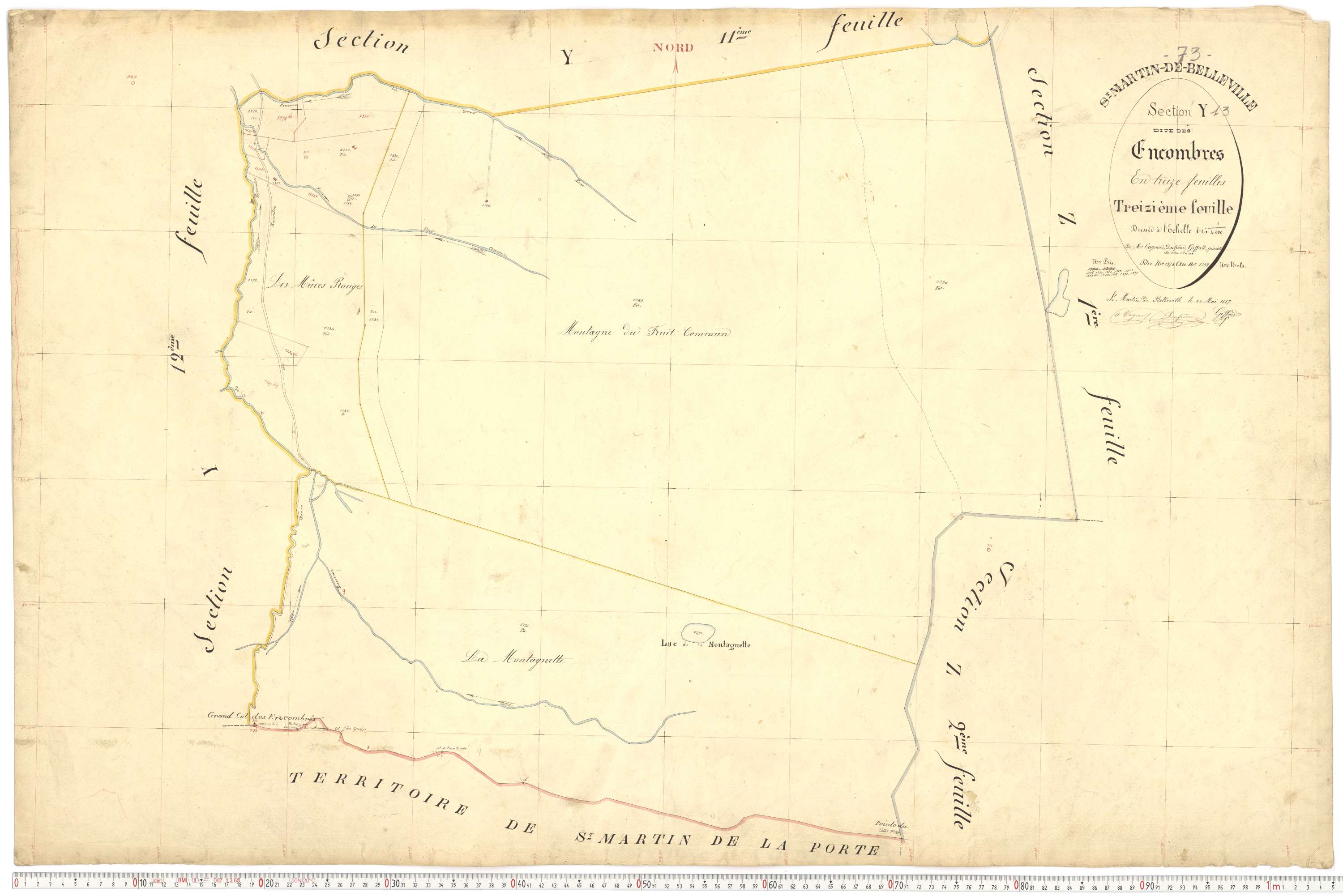 Saint-Martin-de-Belleville - Plans cadastraux du premier cadastre français.