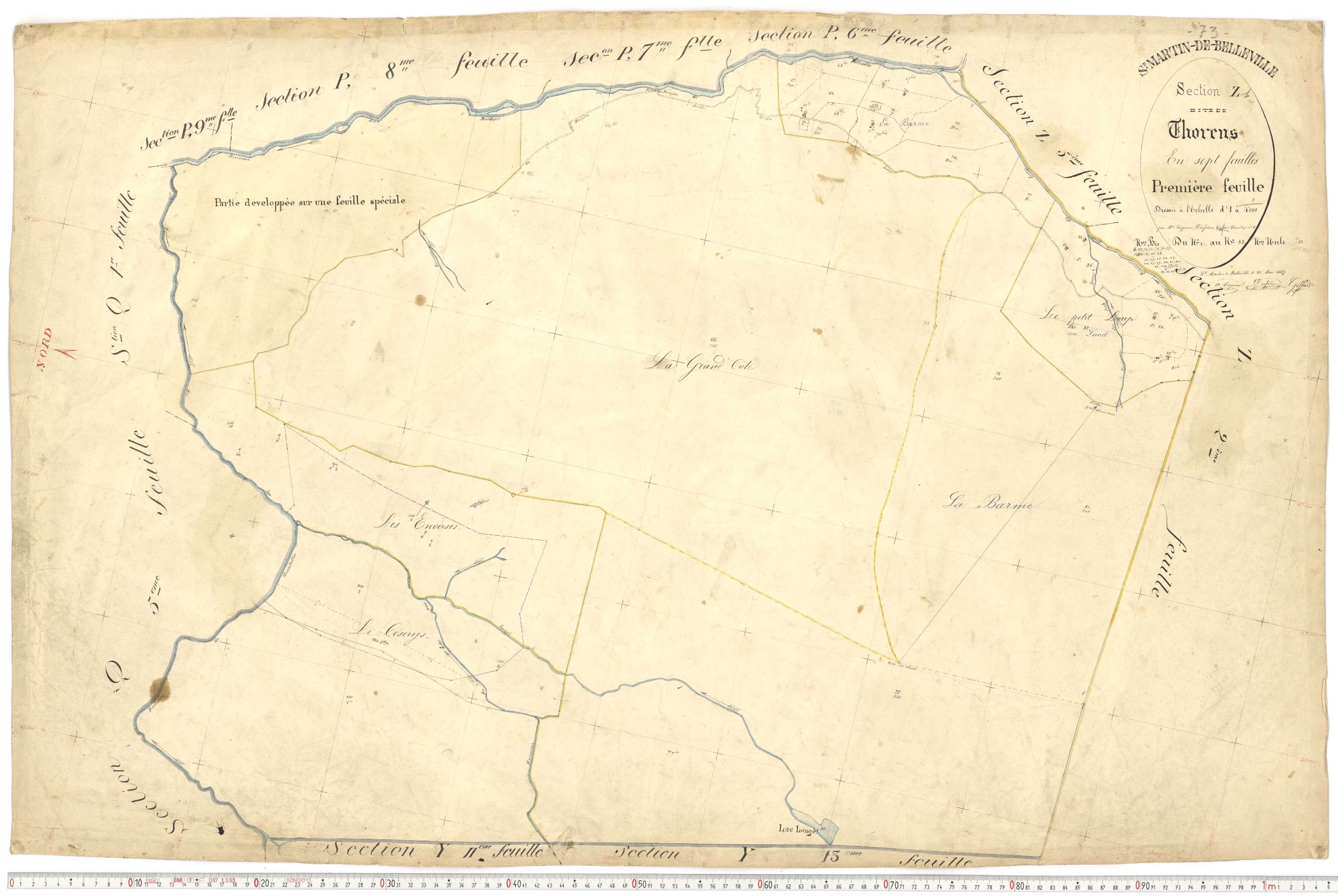 Saint-Martin-de-Belleville - Plans cadastraux du premier cadastre français.