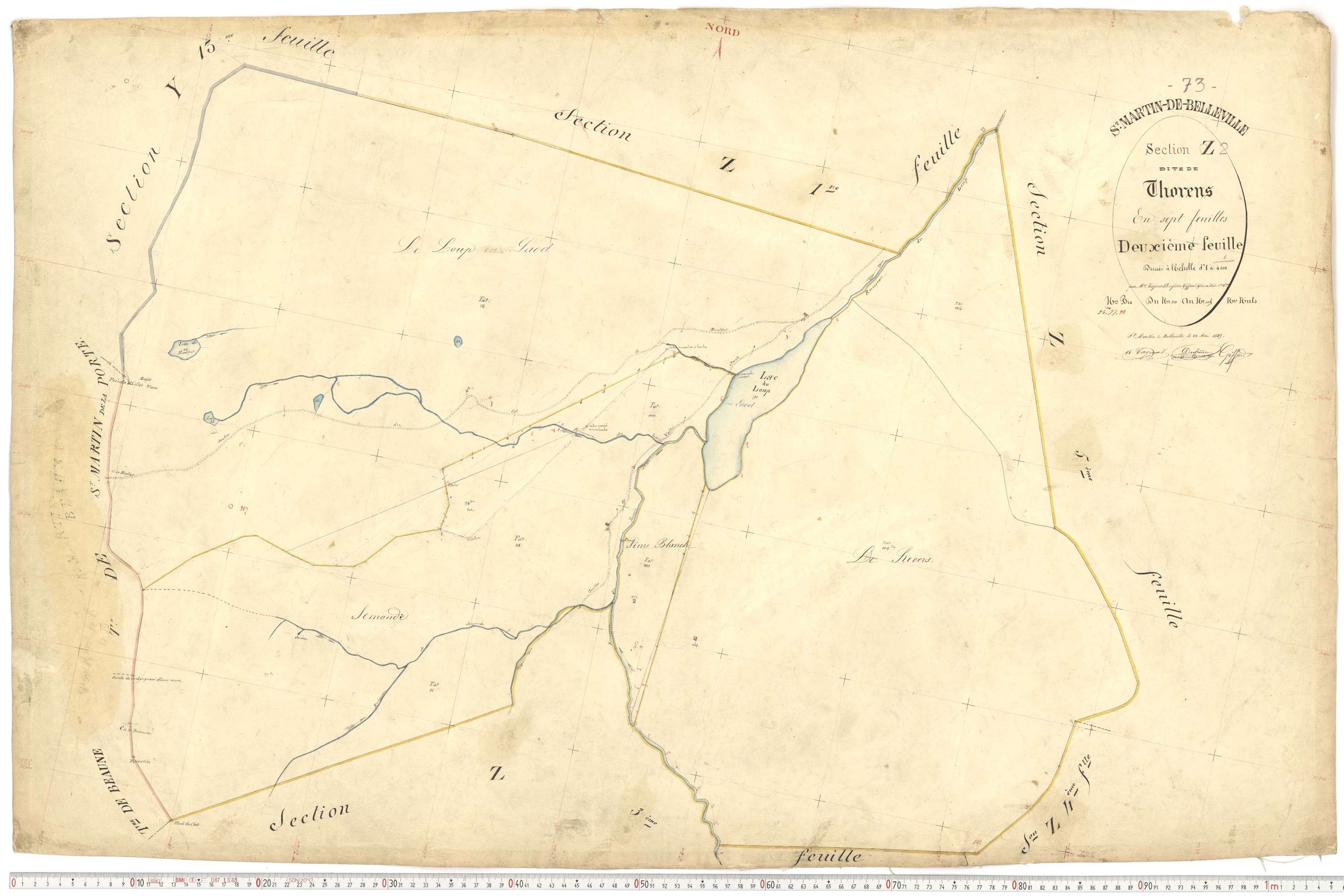 Saint-Martin-de-Belleville - Plans cadastraux du premier cadastre français.
