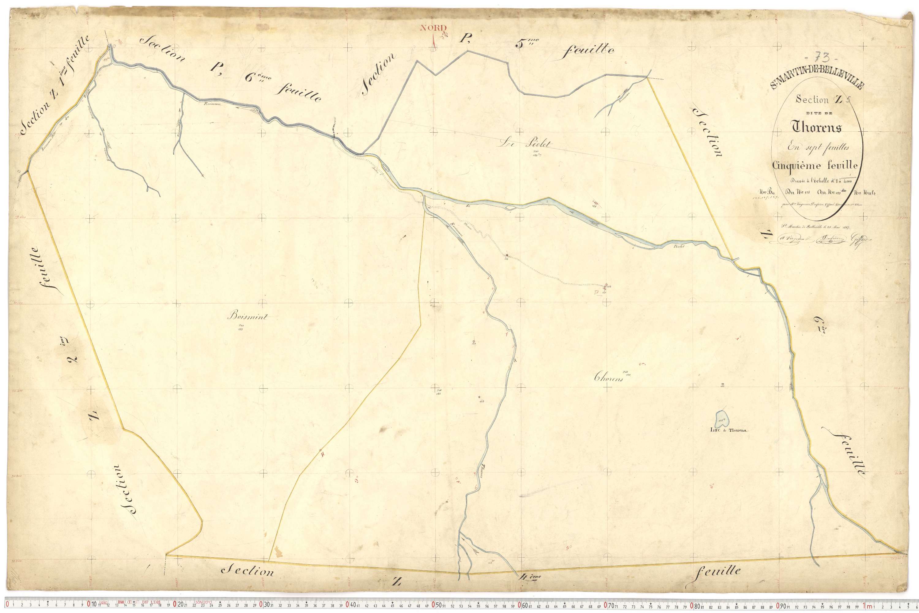 Saint-Martin-de-Belleville - Plans cadastraux du premier cadastre français.