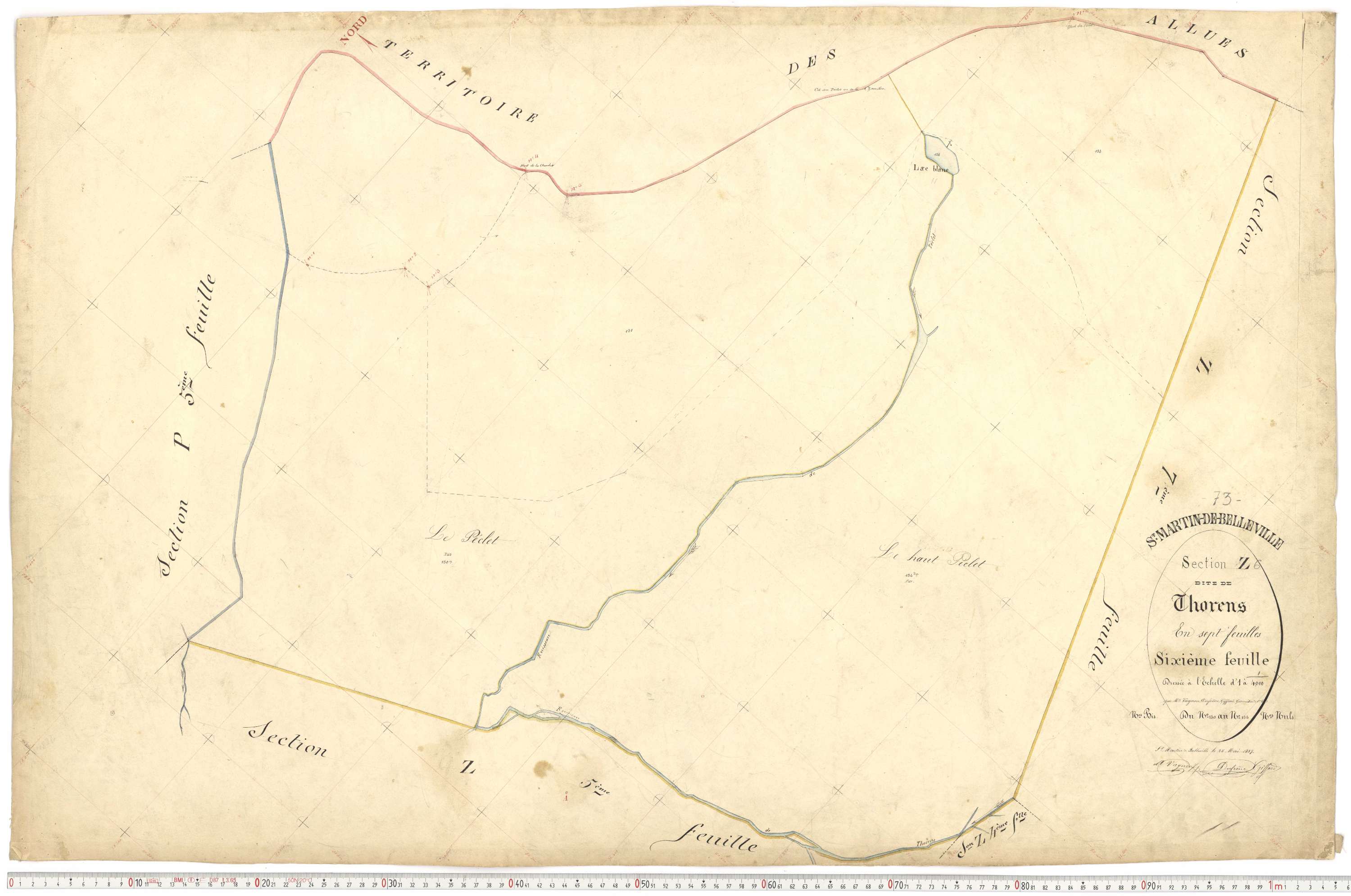 Saint-Martin-de-Belleville - Plans cadastraux du premier cadastre français.
