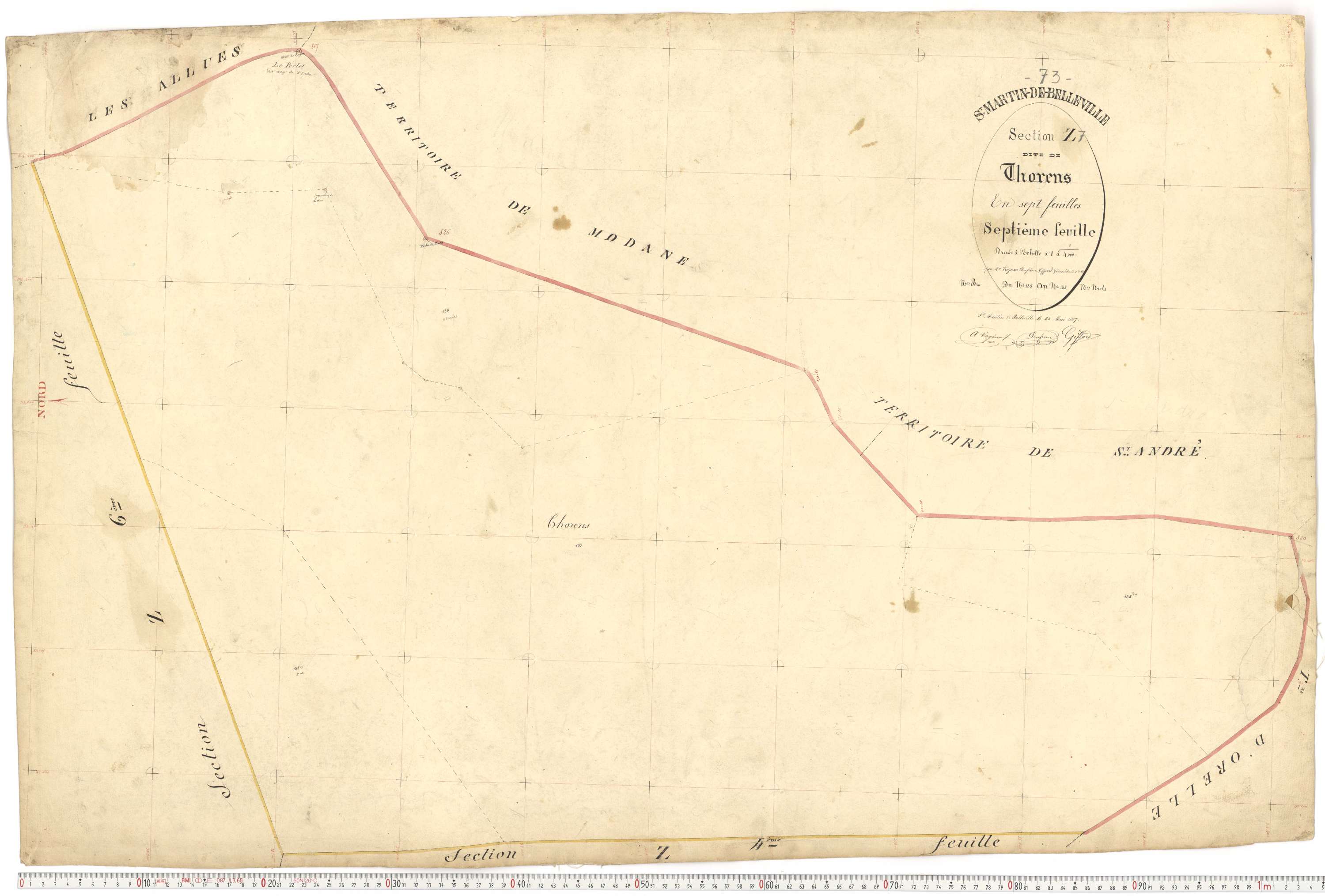 Saint-Martin-de-Belleville - Plans cadastraux du premier cadastre français.
