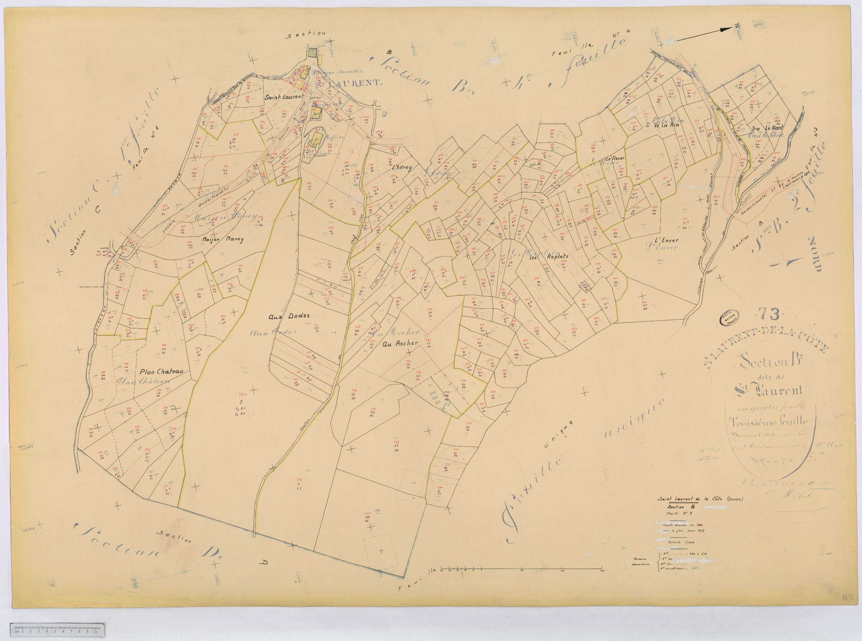 Saint-Martin-de-Belleville - Cadastré rénové (1967).