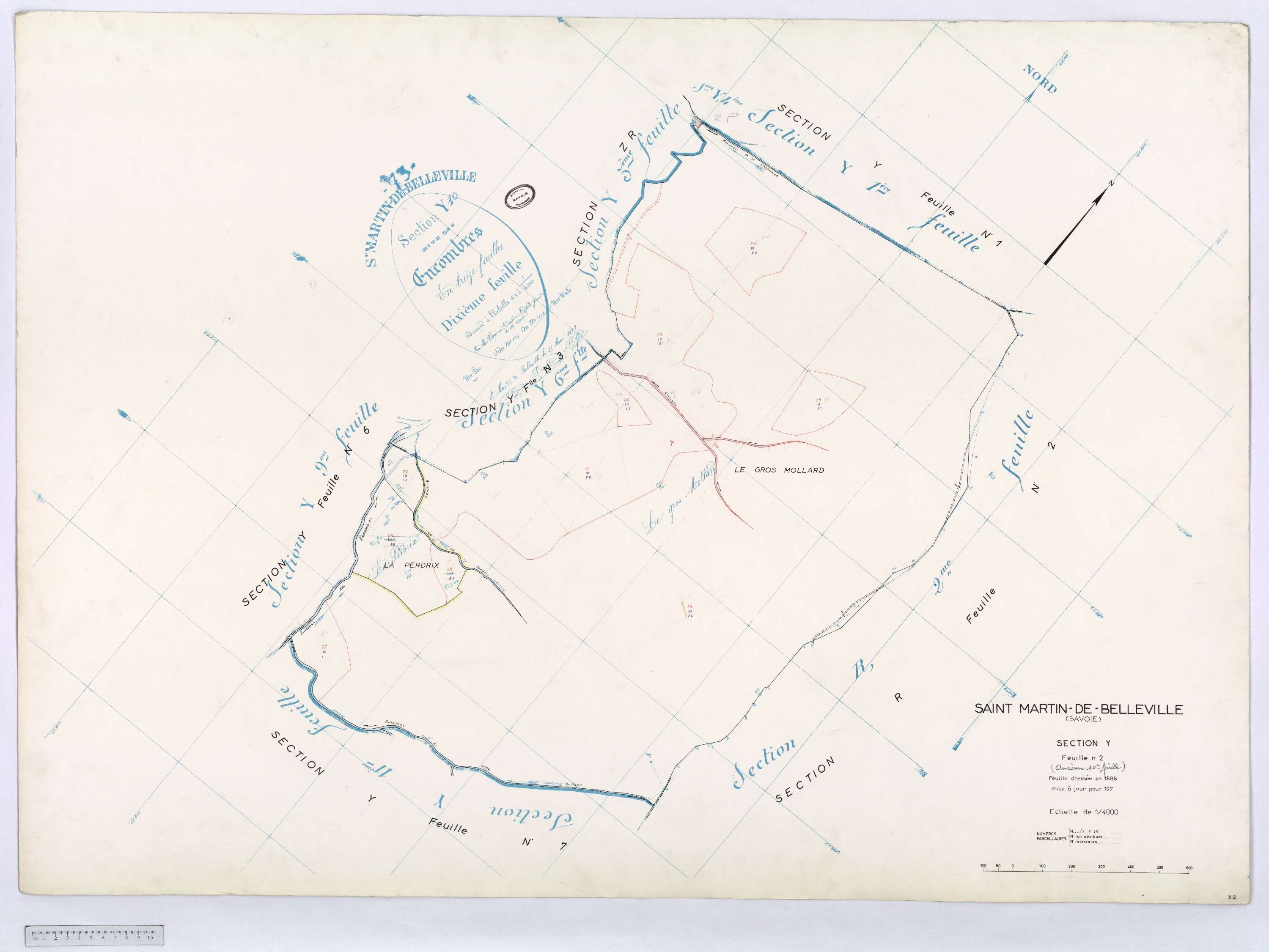 Saint-Martin-de-Belleville - Cadastre rénové, section Q à Z [1971].