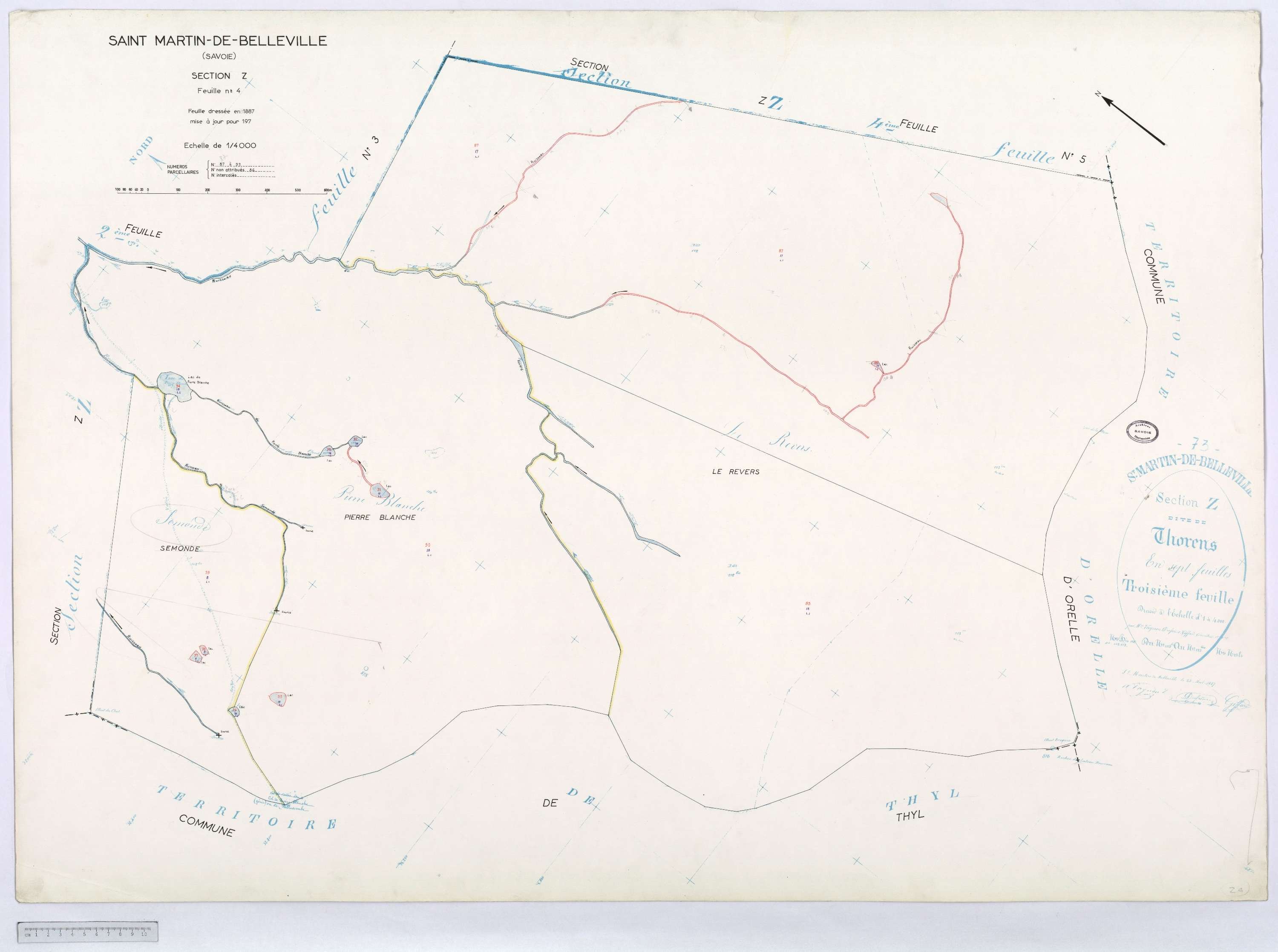 Saint-Martin-de-Belleville - Cadastre rénové, section Q à Z [1971].