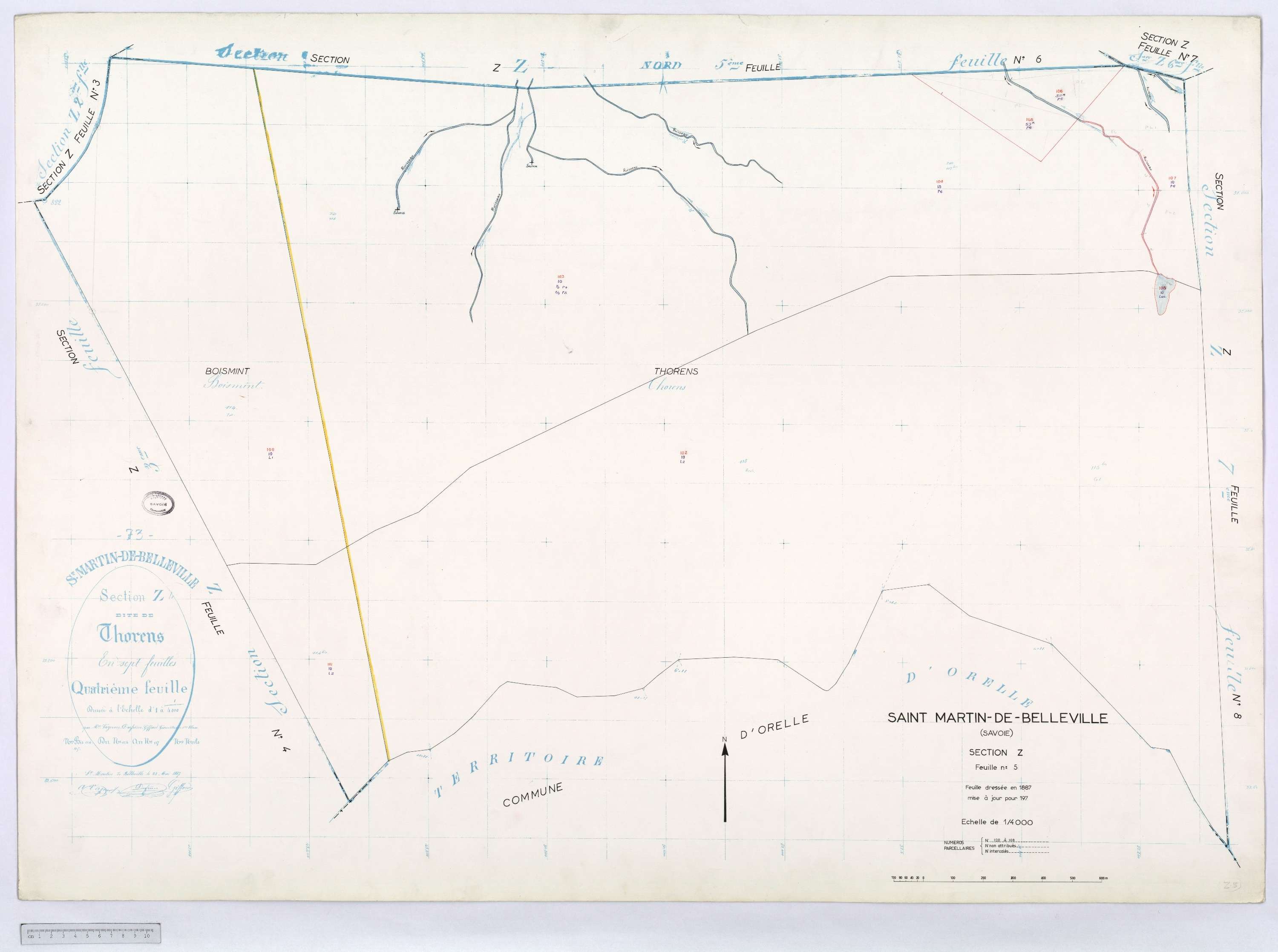 Saint-Martin-de-Belleville - Cadastre rénové, section Q à Z [1971].