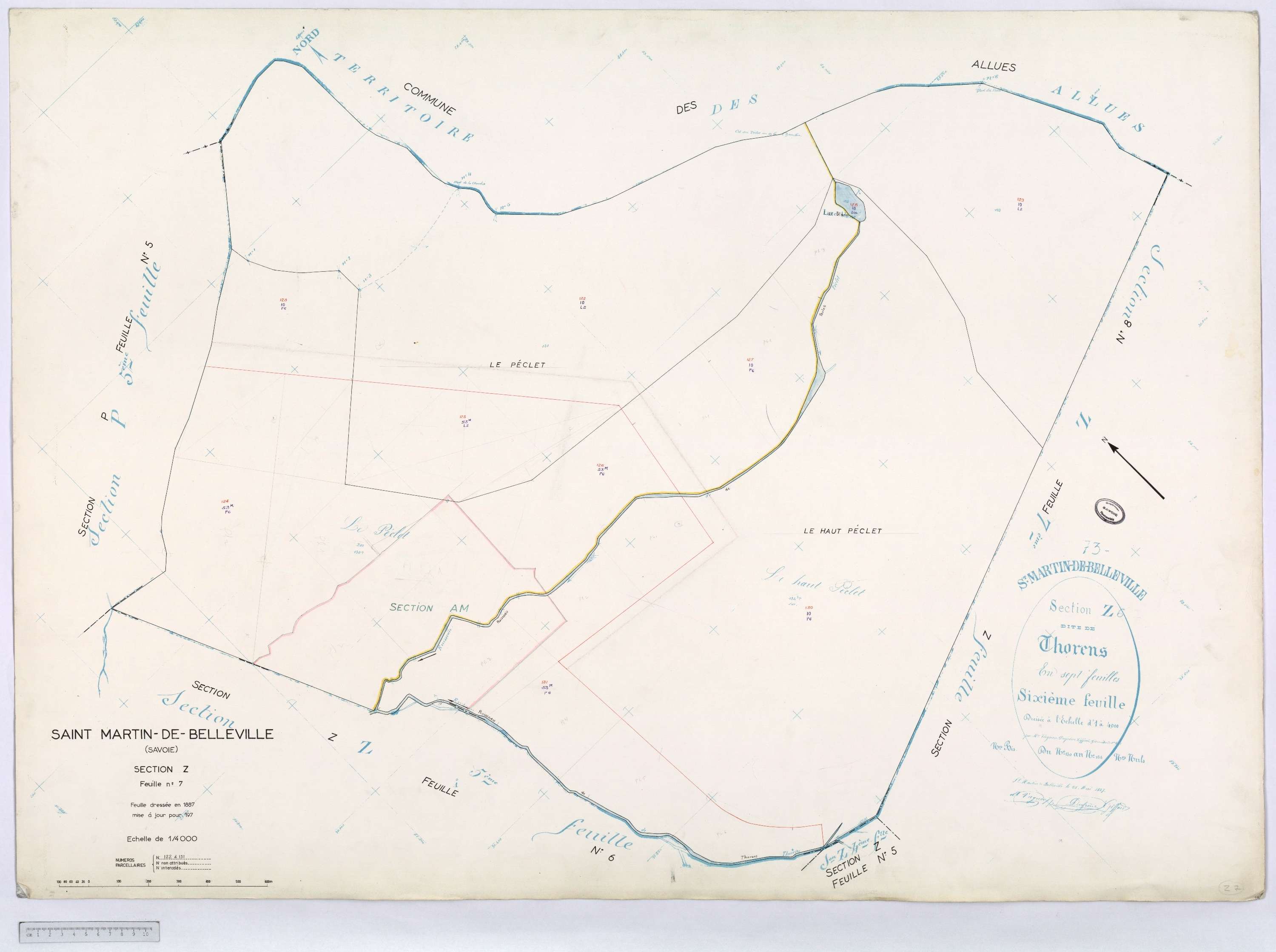 Saint-Martin-de-Belleville - Cadastre rénové, section Q à Z [1971].