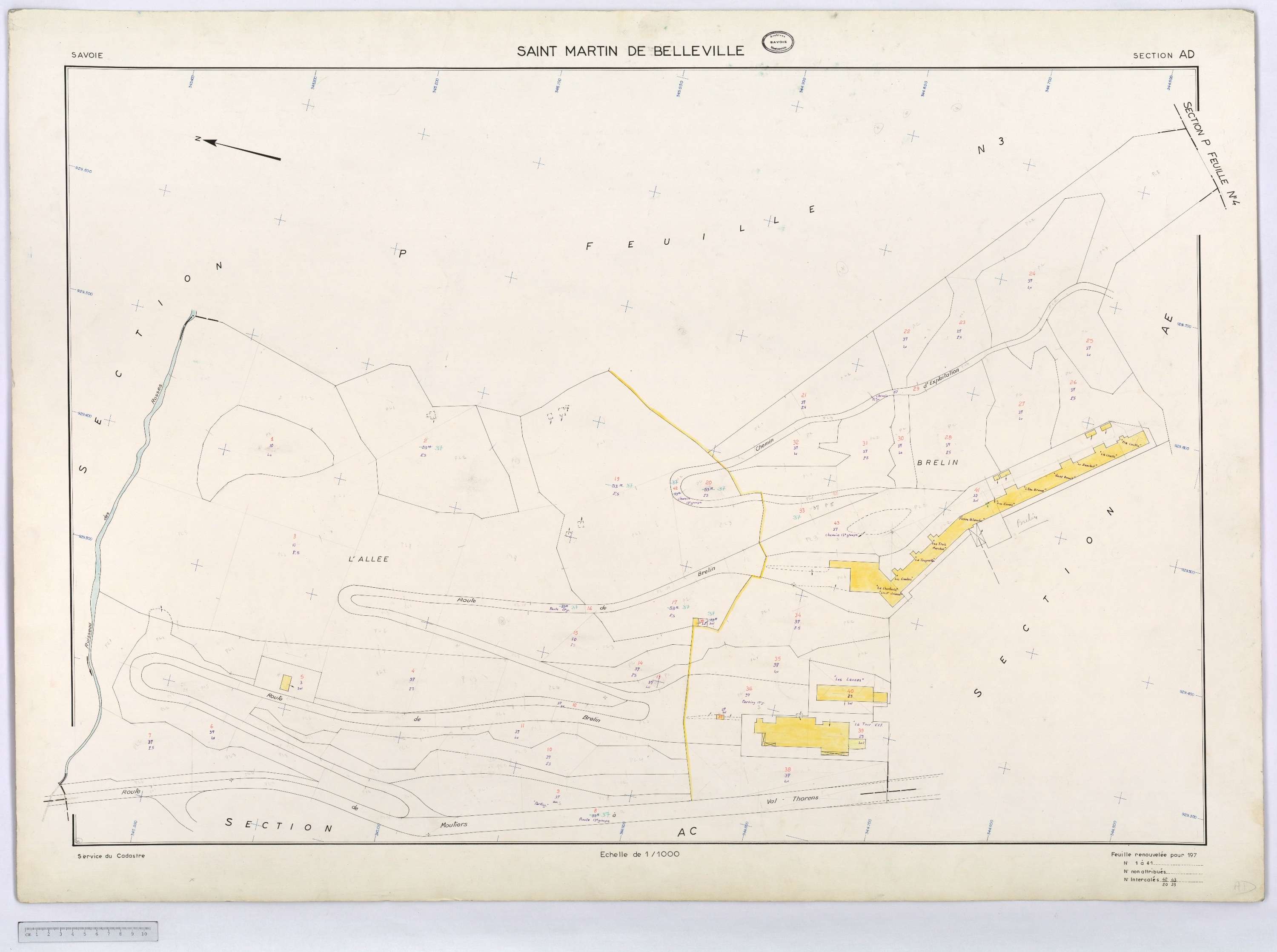Saint-Martin-de-Belleville - Cadastre remembré (s.d.).