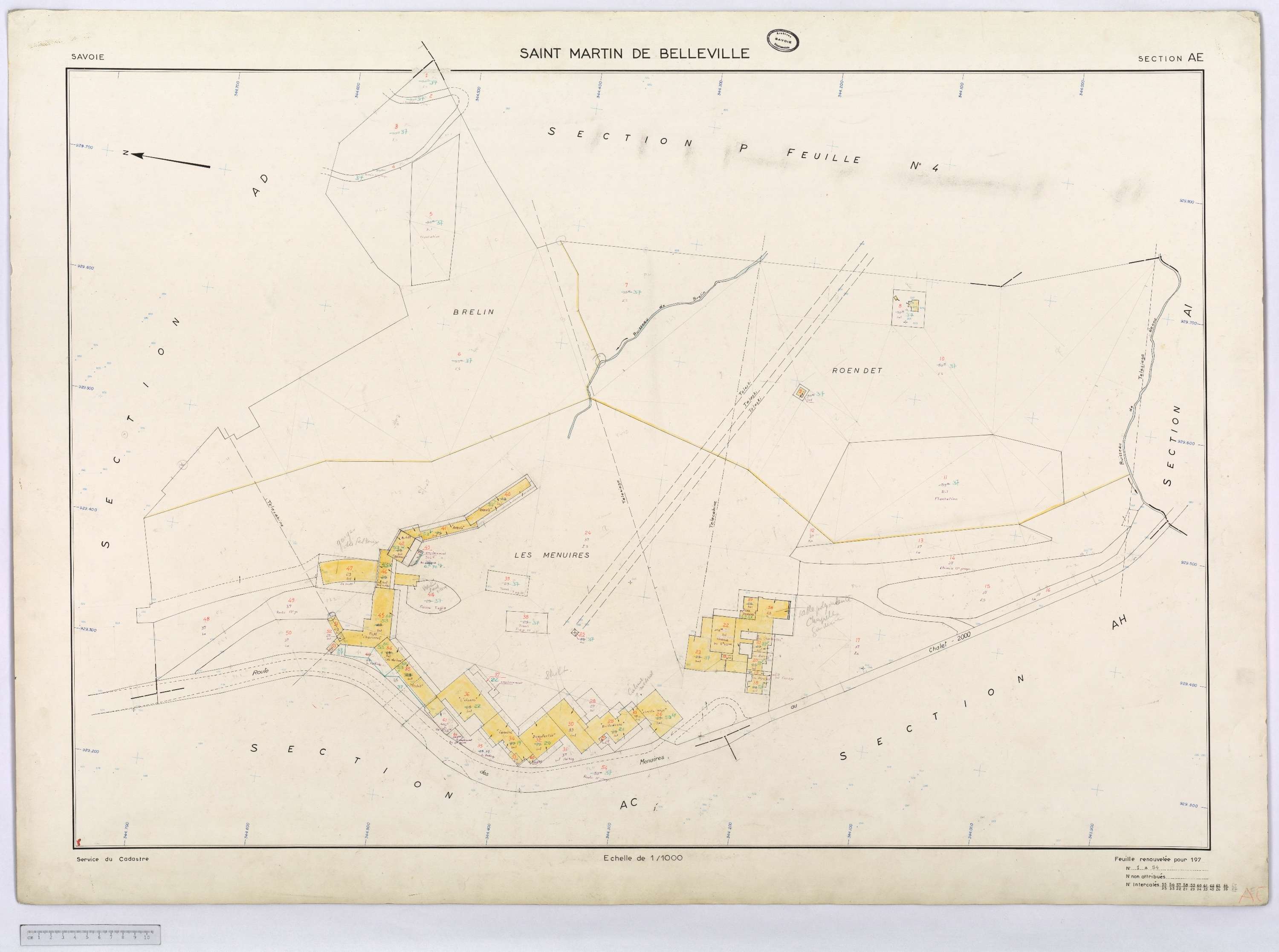 Saint-Martin-de-Belleville - Cadastre remembré (s.d.).
