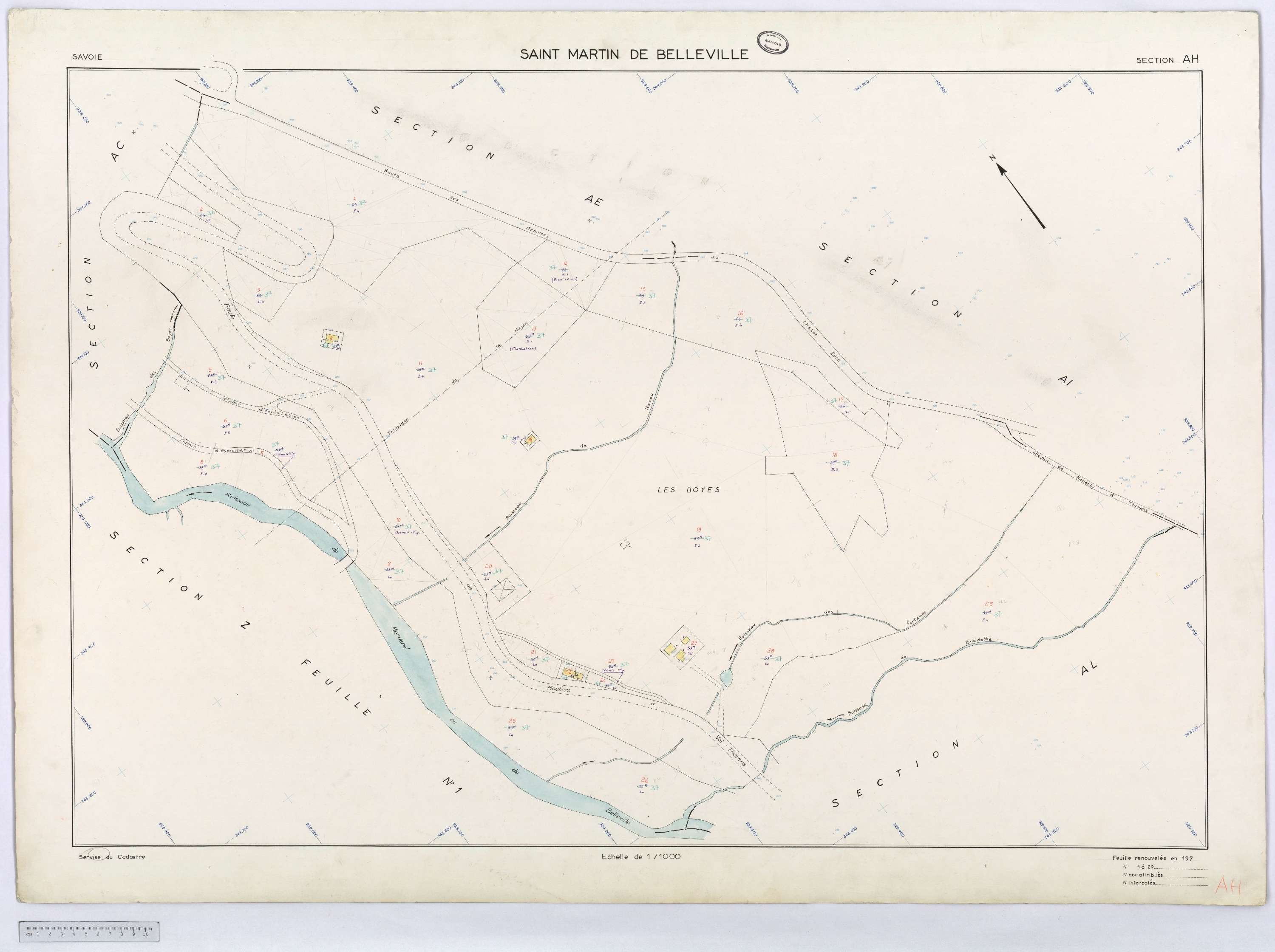 Saint-Martin-de-Belleville - Cadastre remembré (s.d.).