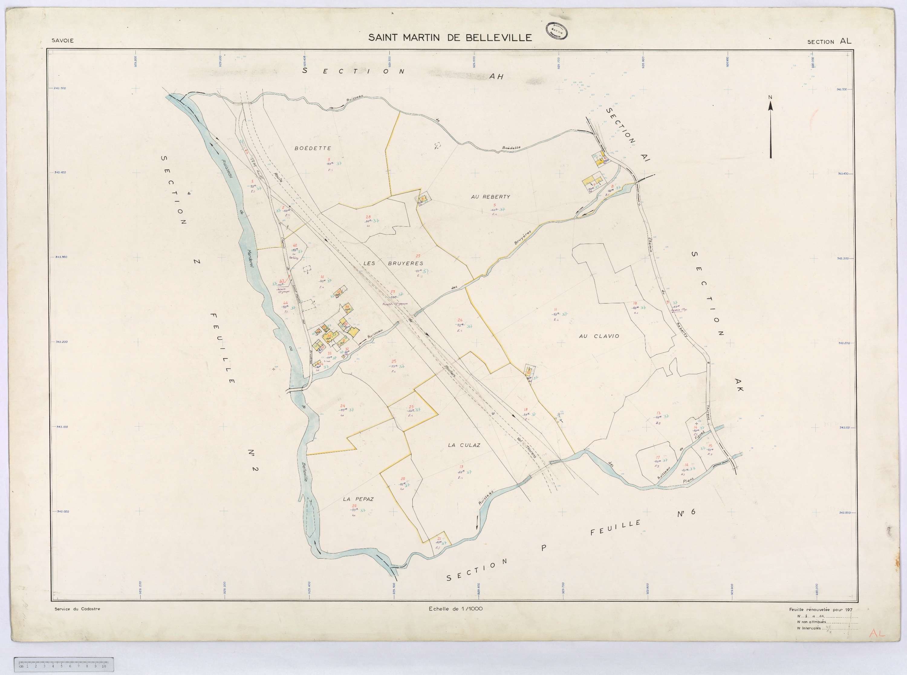 Saint-Martin-de-Belleville - Cadastre remembré (s.d.).