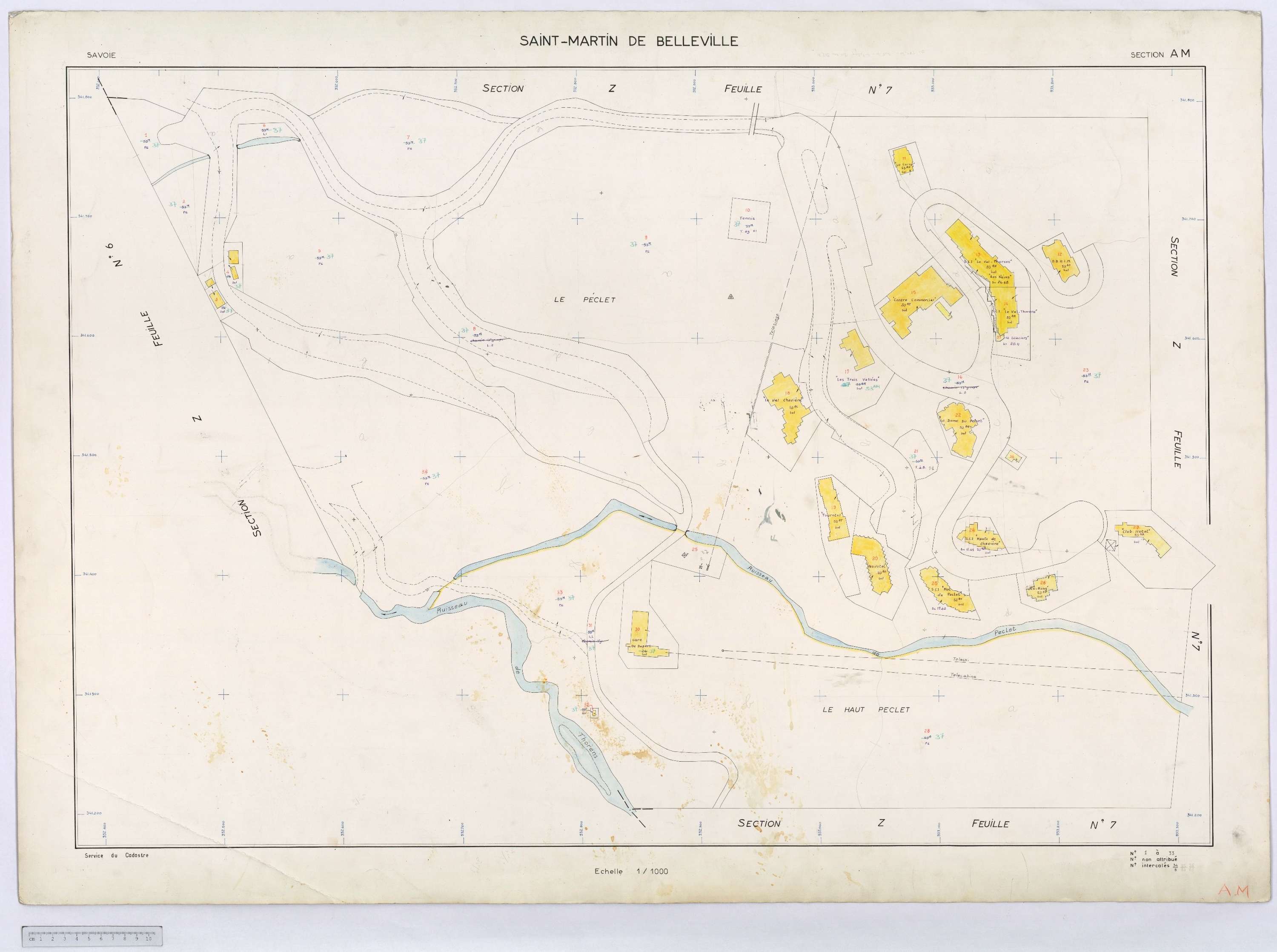 Saint-Martin-de-Belleville - Cadastre remembré (s.d.).