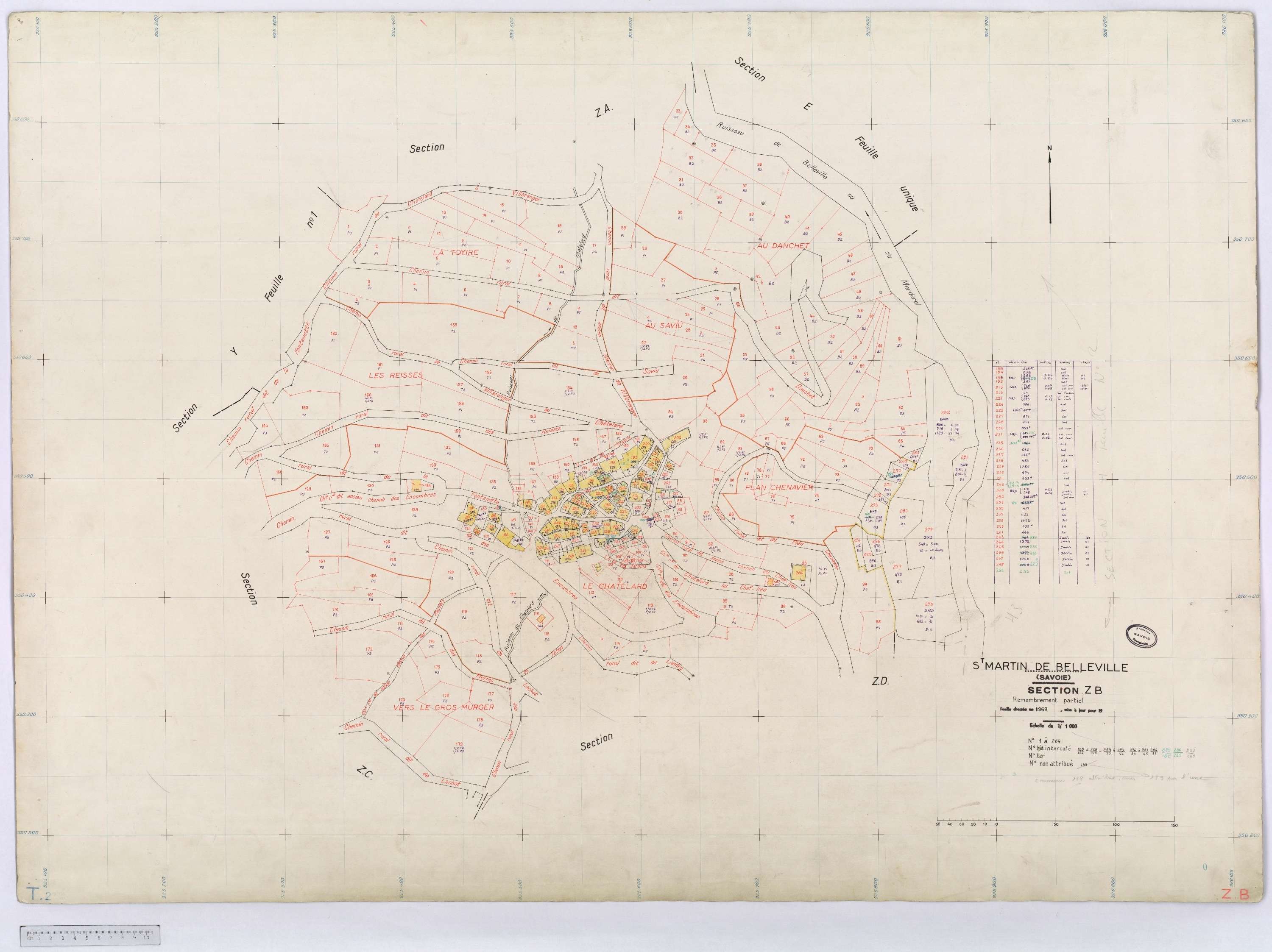 Saint-Martin-de-Belleville - Cadastre remembré (s.d.).