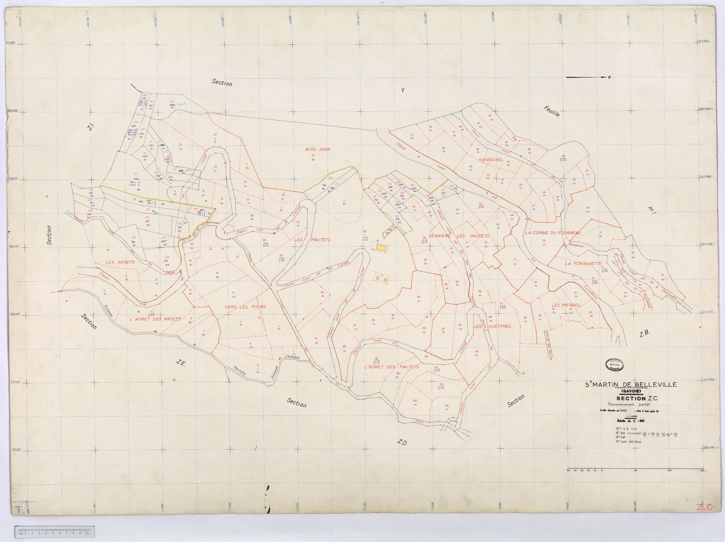 Saint-Martin-de-Belleville - Cadastre remembré (s.d.).