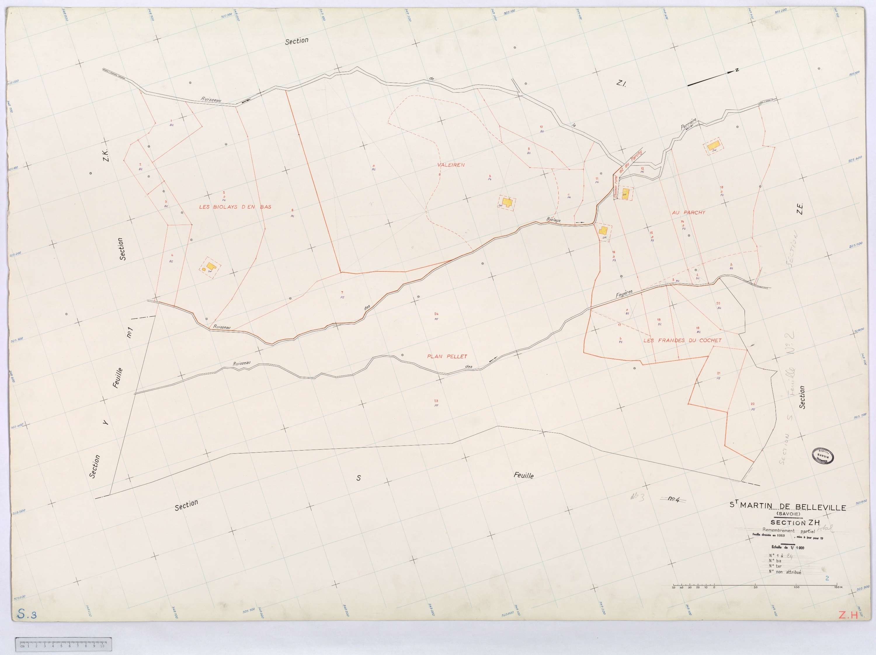 Saint-Martin-de-Belleville - Cadastre remembré (s.d.).