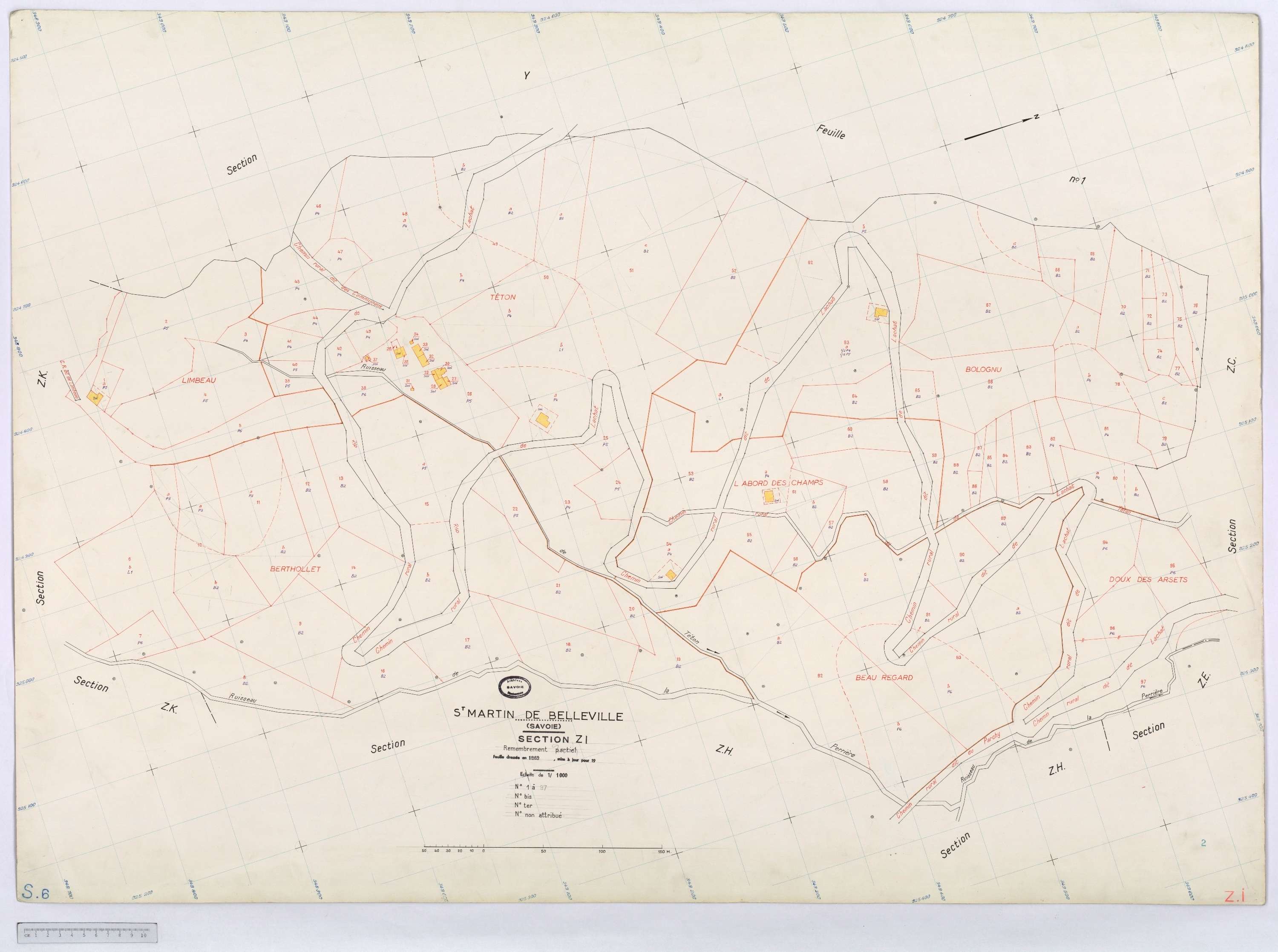 Saint-Martin-de-Belleville - Cadastre remembré (s.d.).