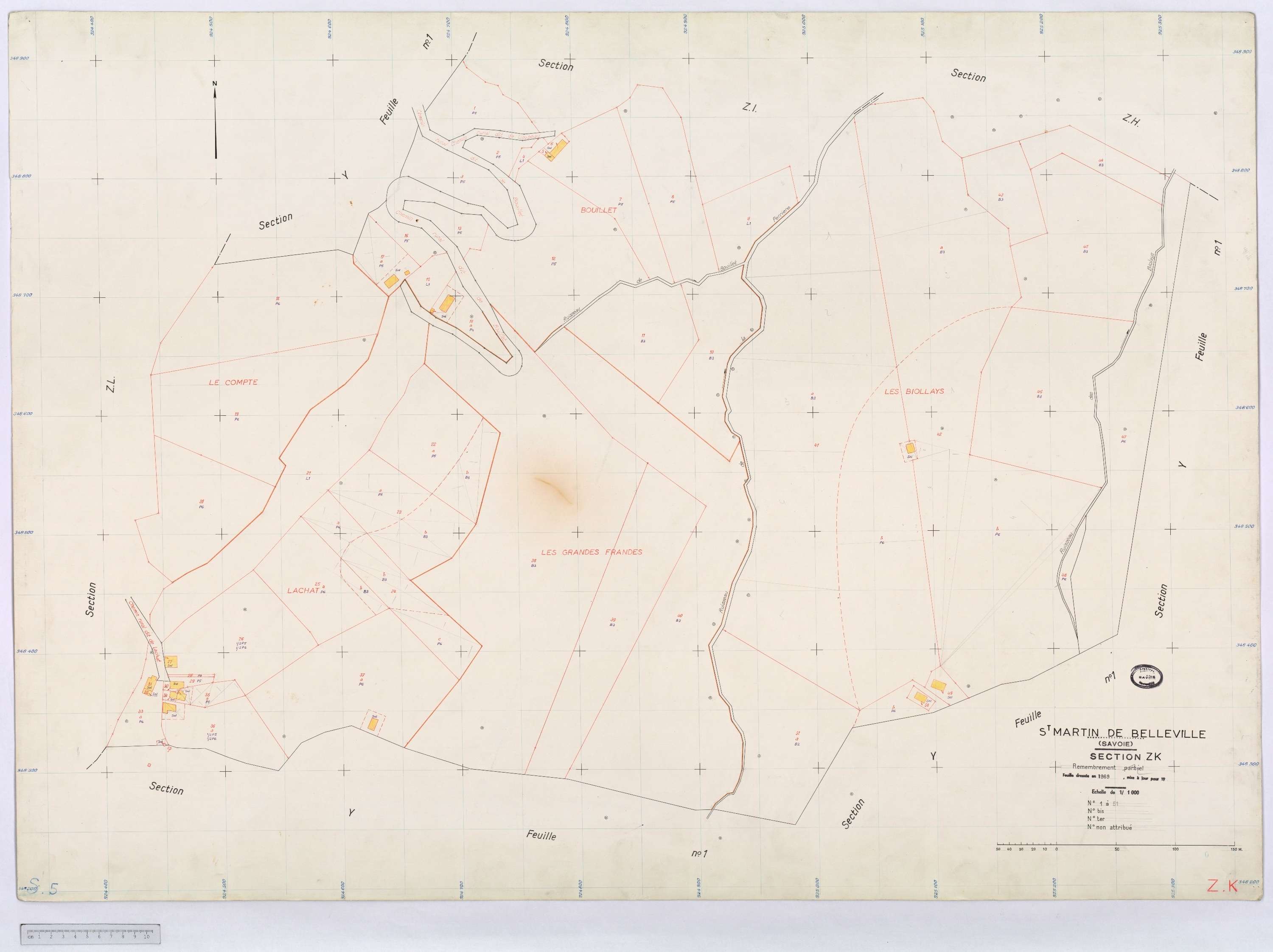 Saint-Martin-de-Belleville - Cadastre remembré (s.d.).