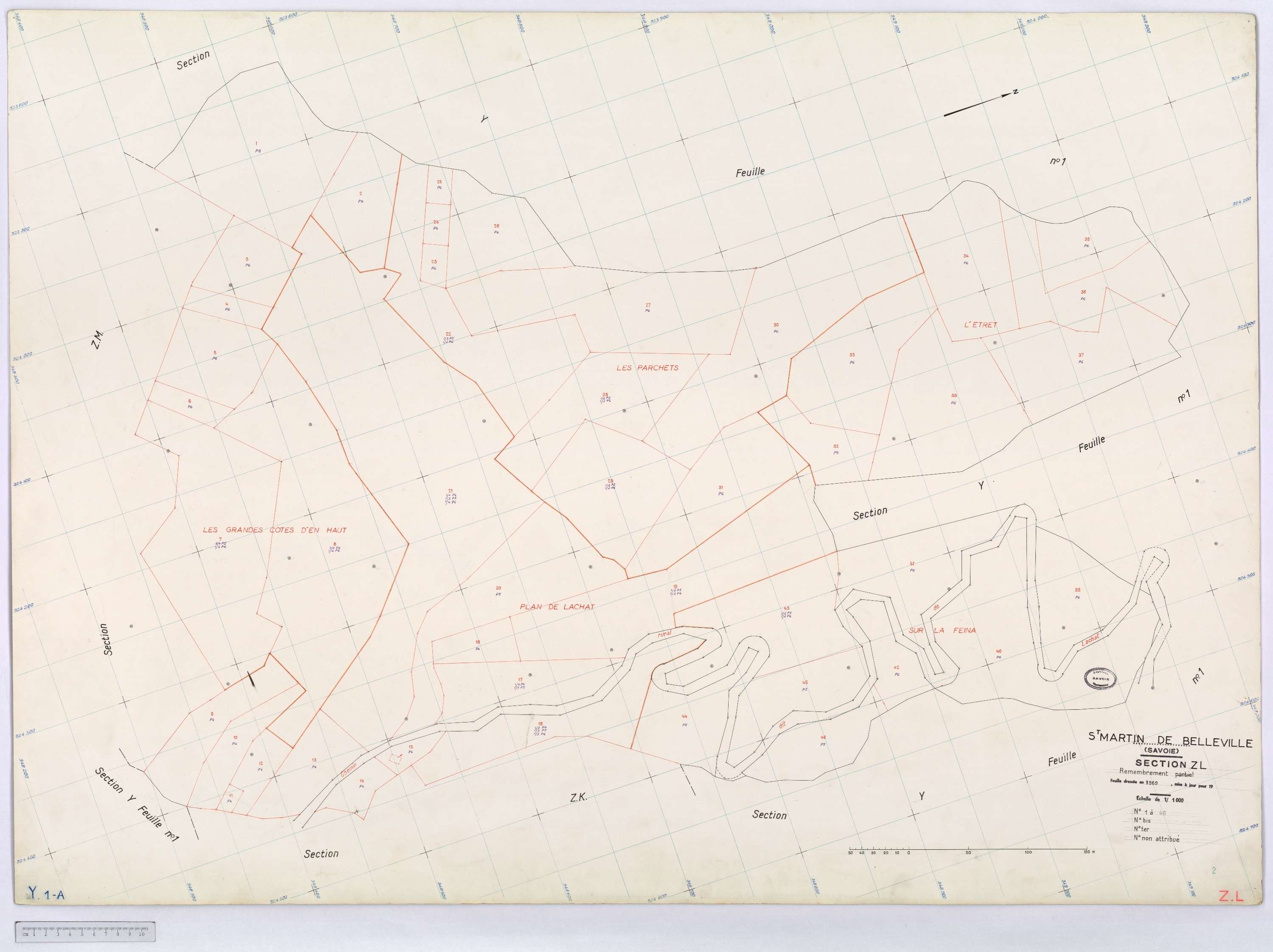 Saint-Martin-de-Belleville - Cadastre remembré (s.d.).