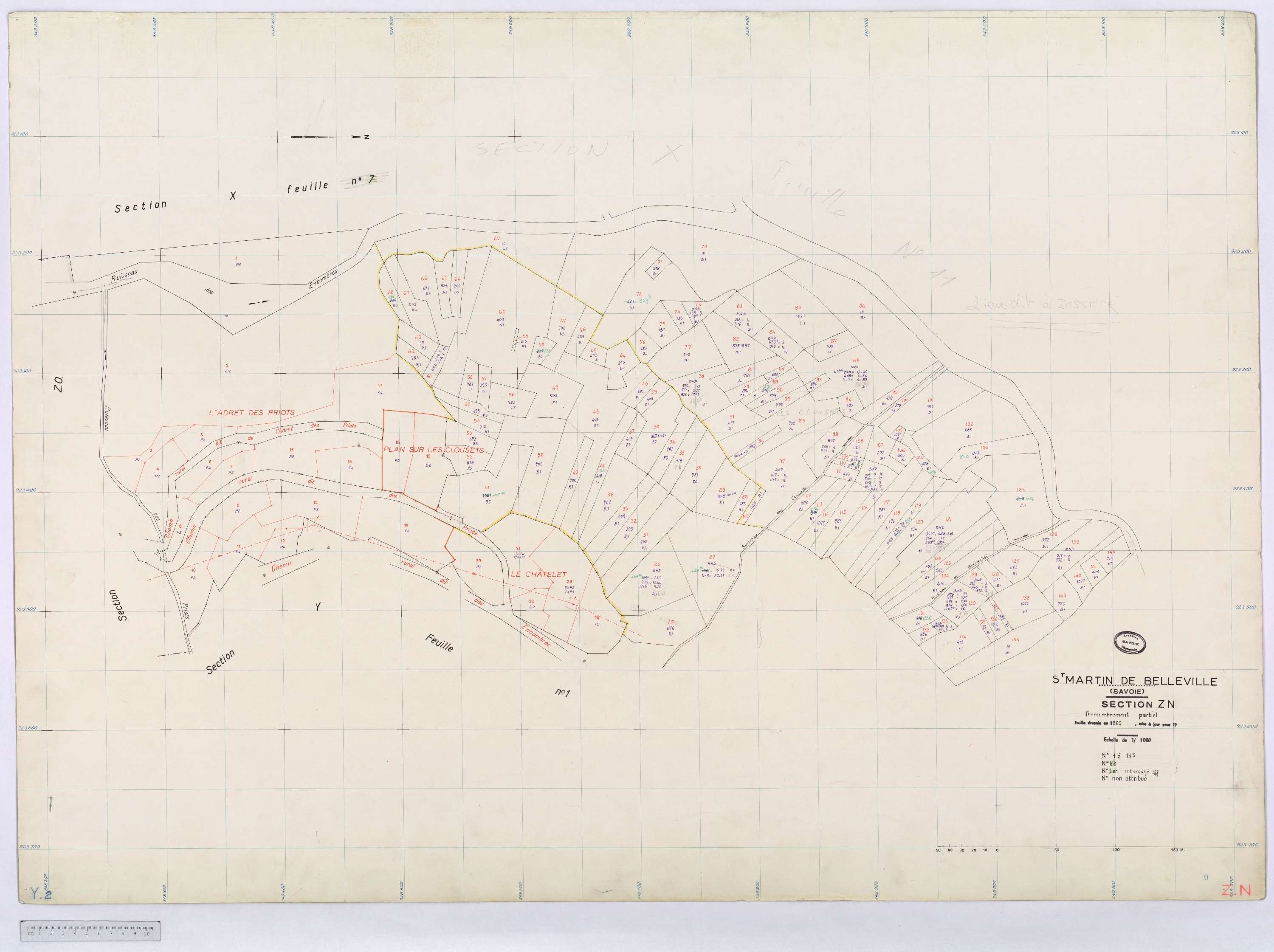 Saint-Martin-de-Belleville - Cadastre remembré (s.d.).