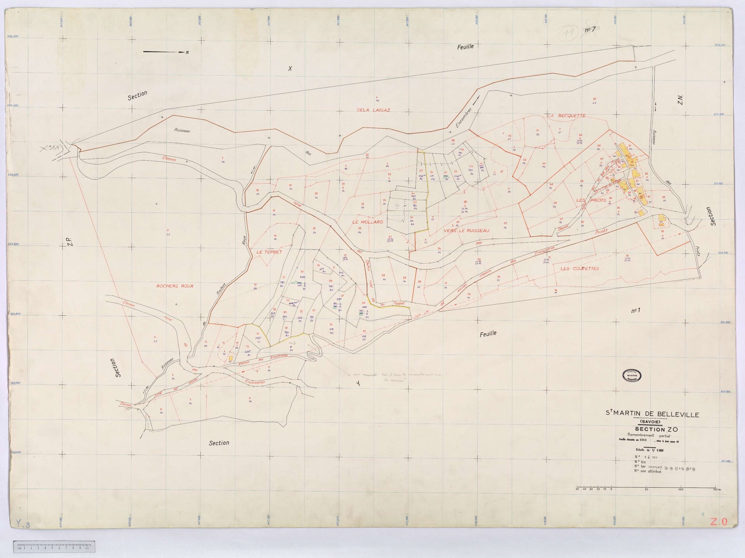 Saint-Martin-de-Belleville - Cadastre remembré (s.d.).